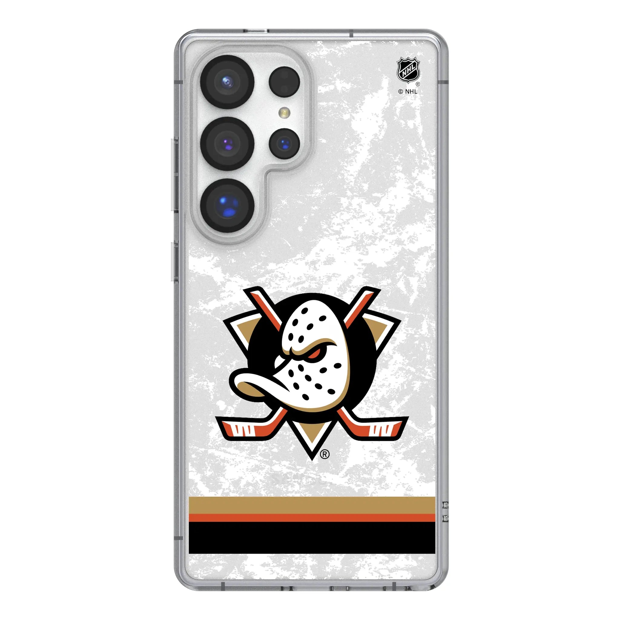Anaheim Ducks Ice Stripe Clear Phone Case for Samsung Galaxy