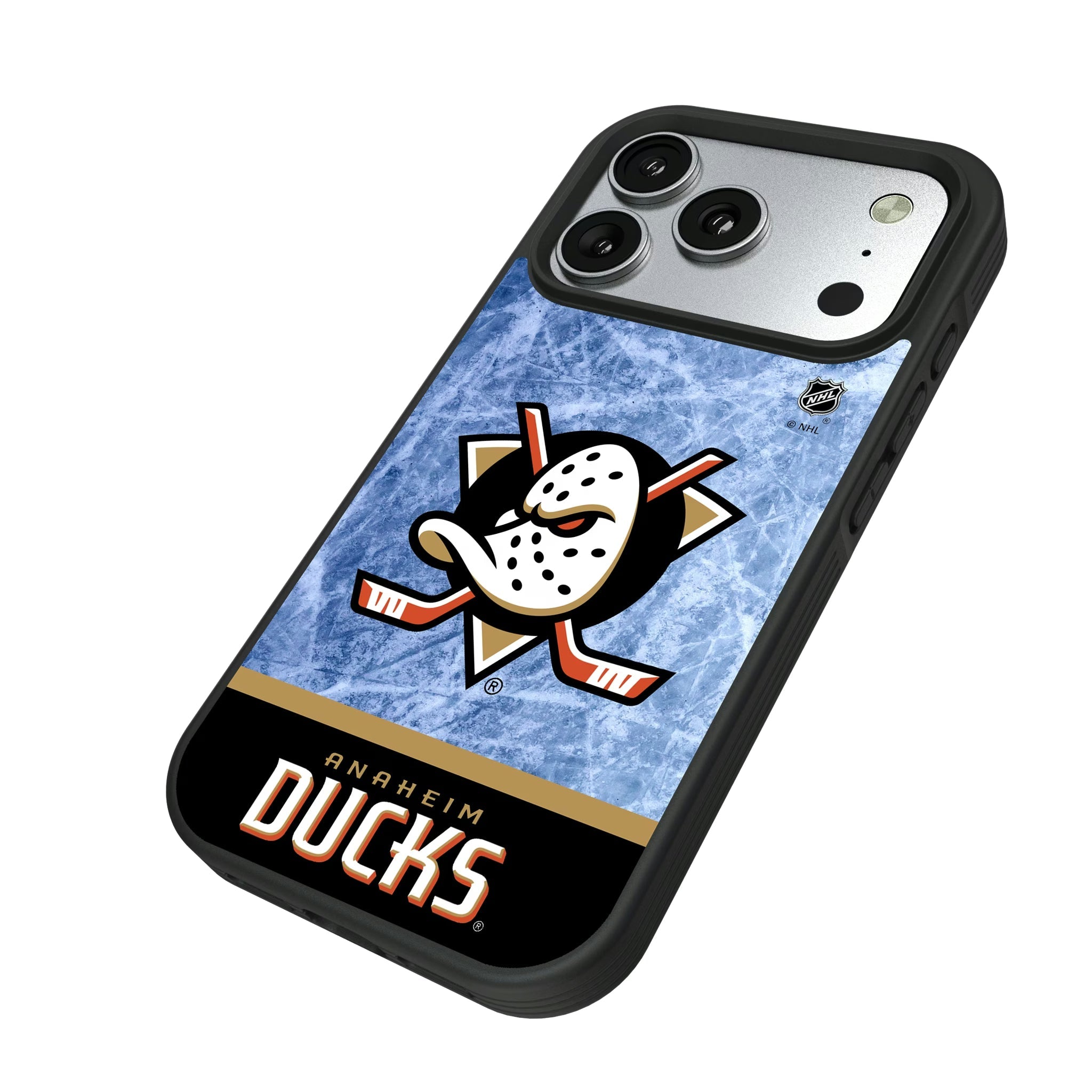 Anaheim Ducks Ice Wordmark Bump Phone Case - Sports Gifts, Sports Memorabilia, Sports Collectibles, Fan Shop