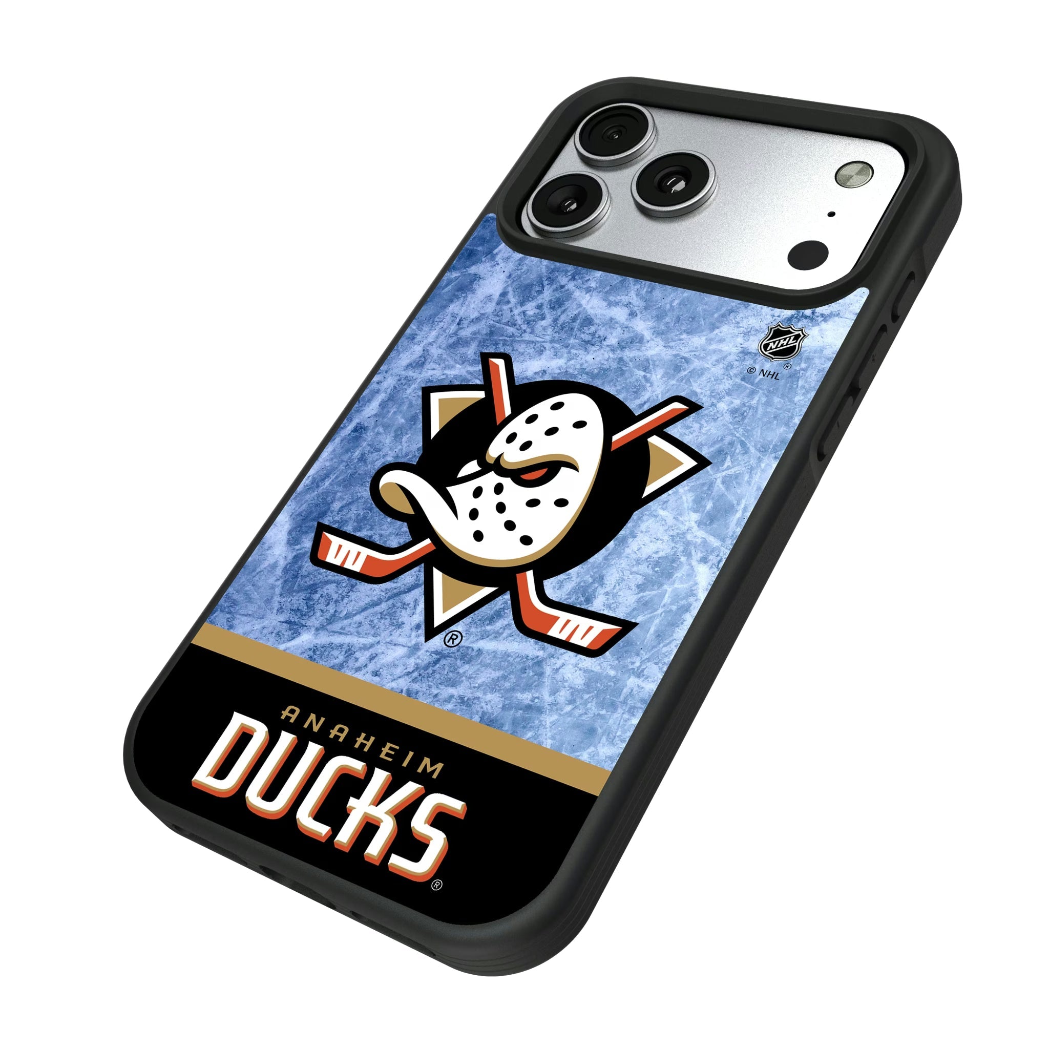 Anaheim Ducks Ice Wordmark Bump Phone Case - Sports Gifts, Sports Memorabilia, Sports Collectibles, Fan Shop