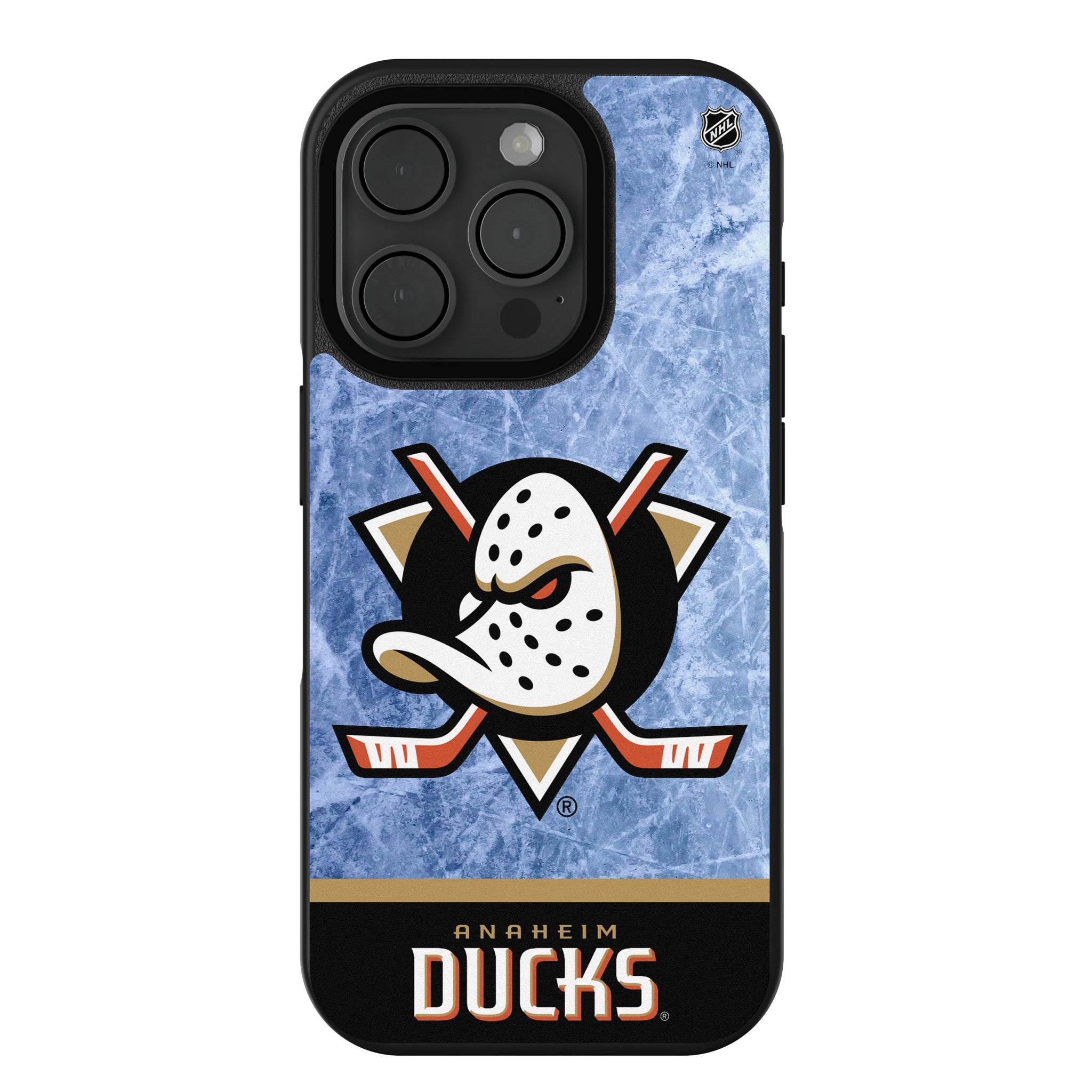 Anaheim Ducks Ice Wordmark Bump Phone Case - Sports Gifts, Sports Memorabilia, Sports Collectibles, Fan Shop