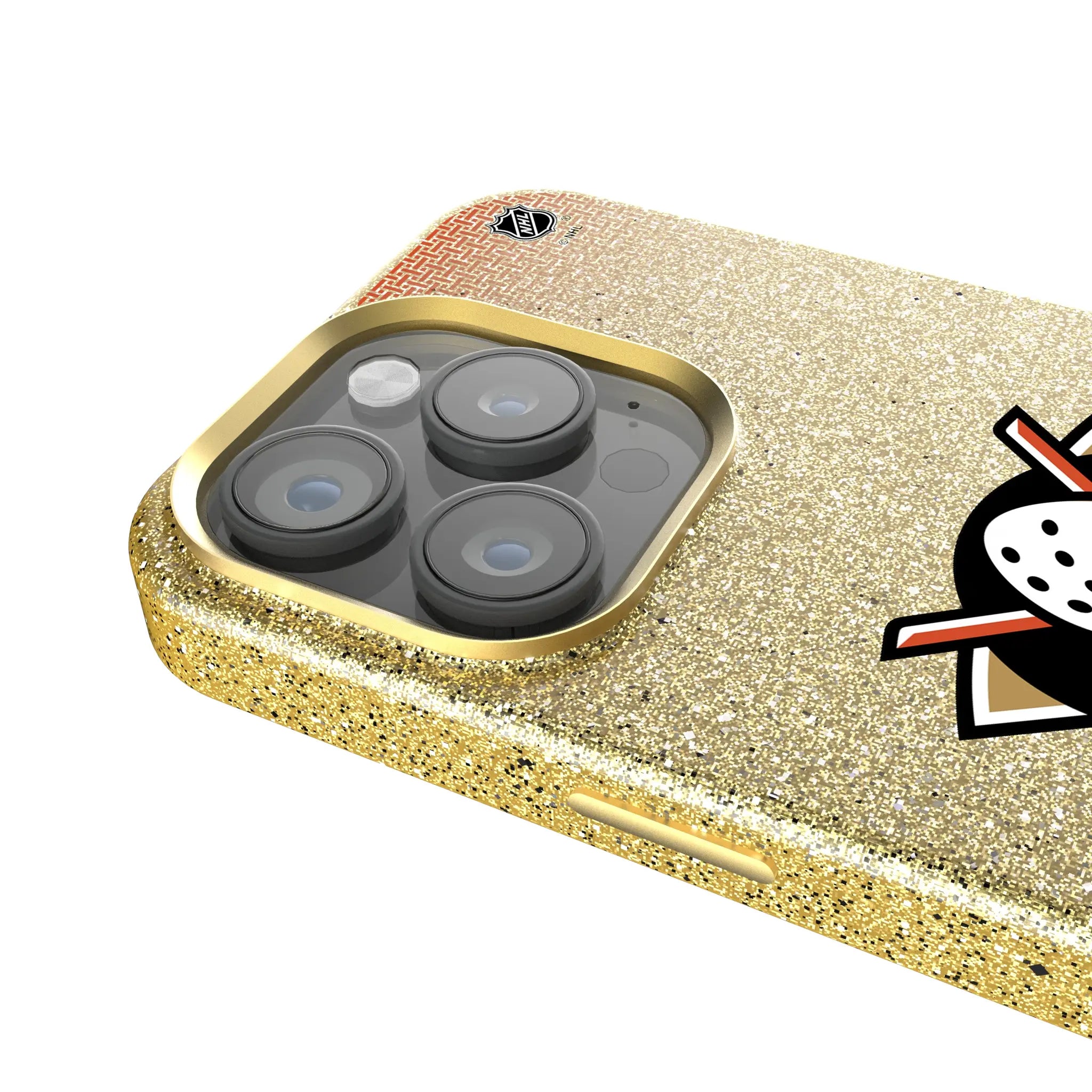 Anaheim Ducks Linen Bling Phone Case for Apple iPhone