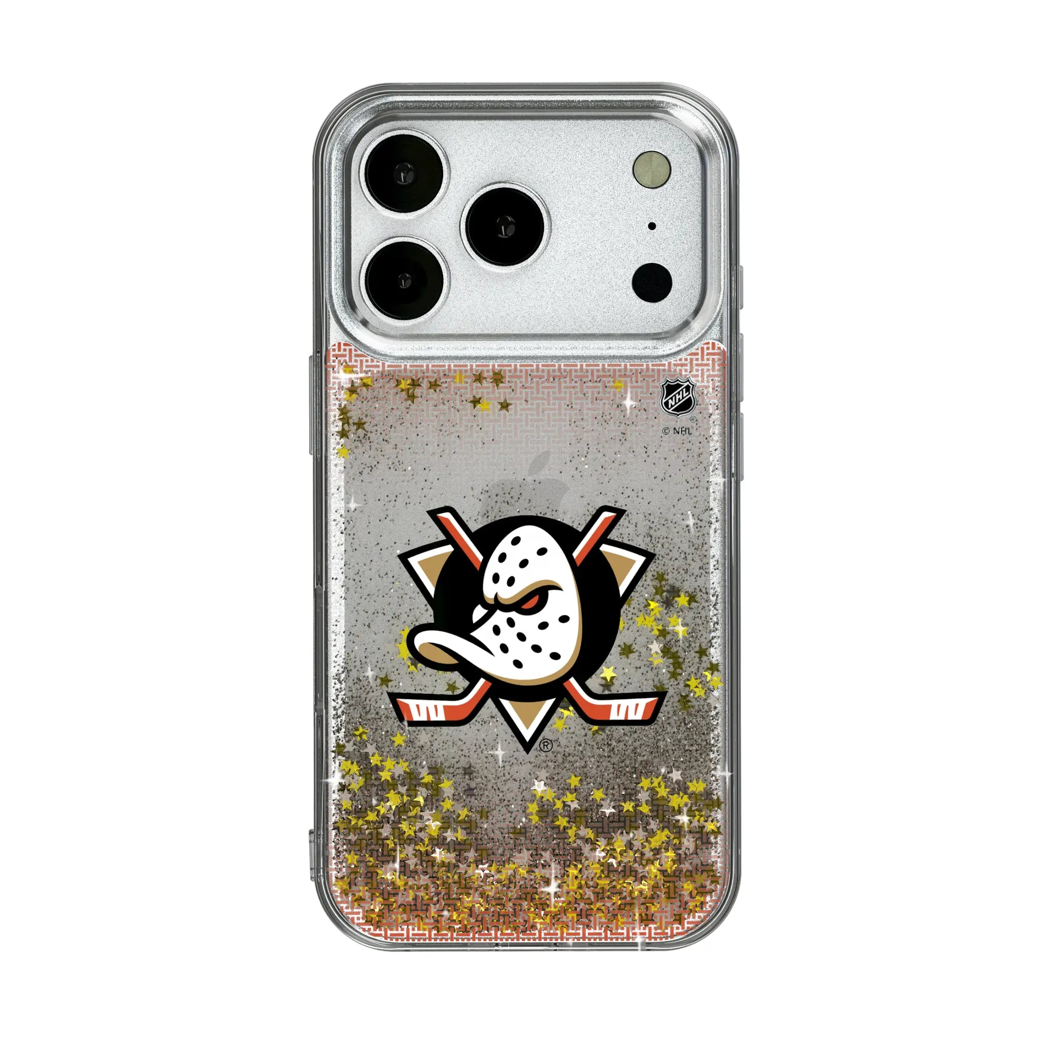 Anaheim Ducks Linen Glitter Phone Case