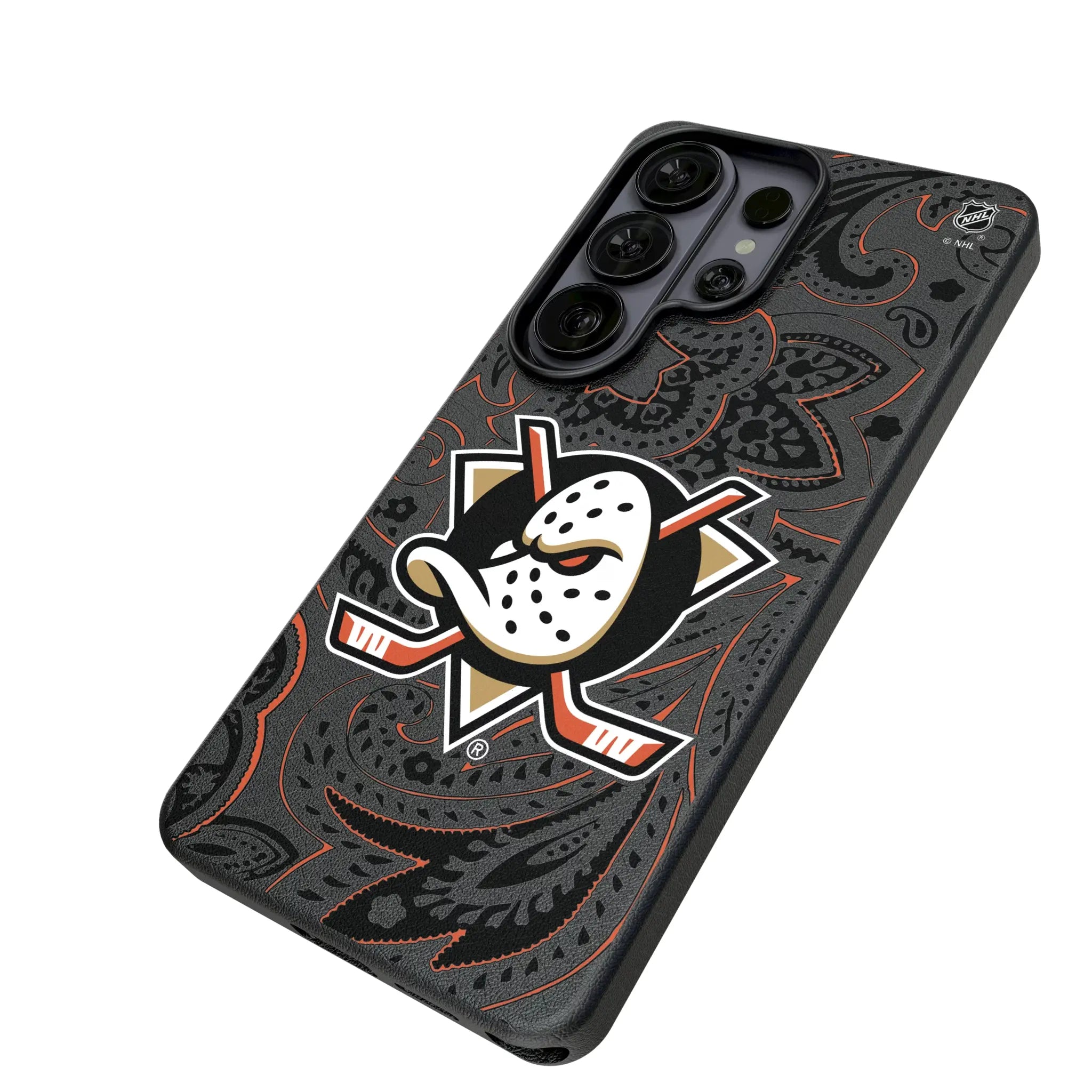 Anaheim Ducks Paisley MagSafe Compatible Phone Case for Samsung Galaxy