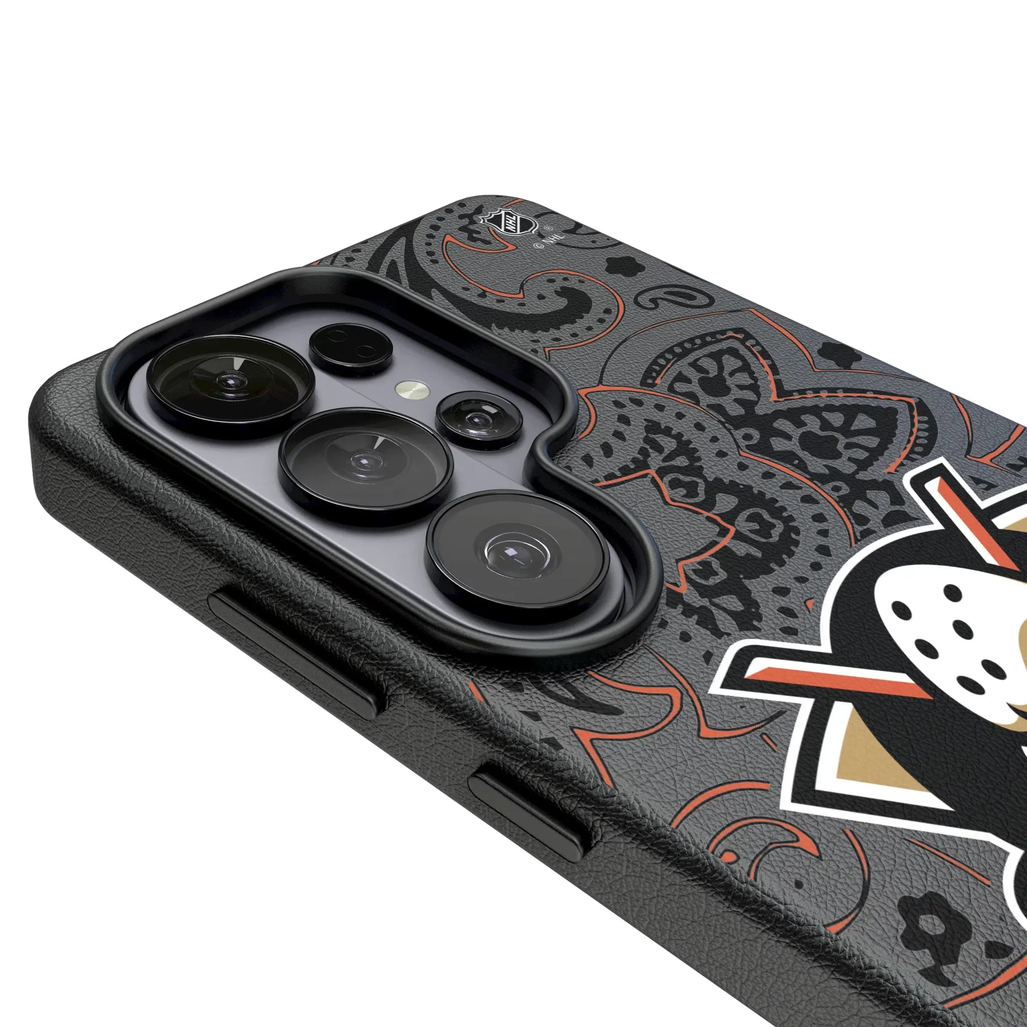 Anaheim Ducks Paisley MagSafe Compatible Phone Case for Samsung Galaxy