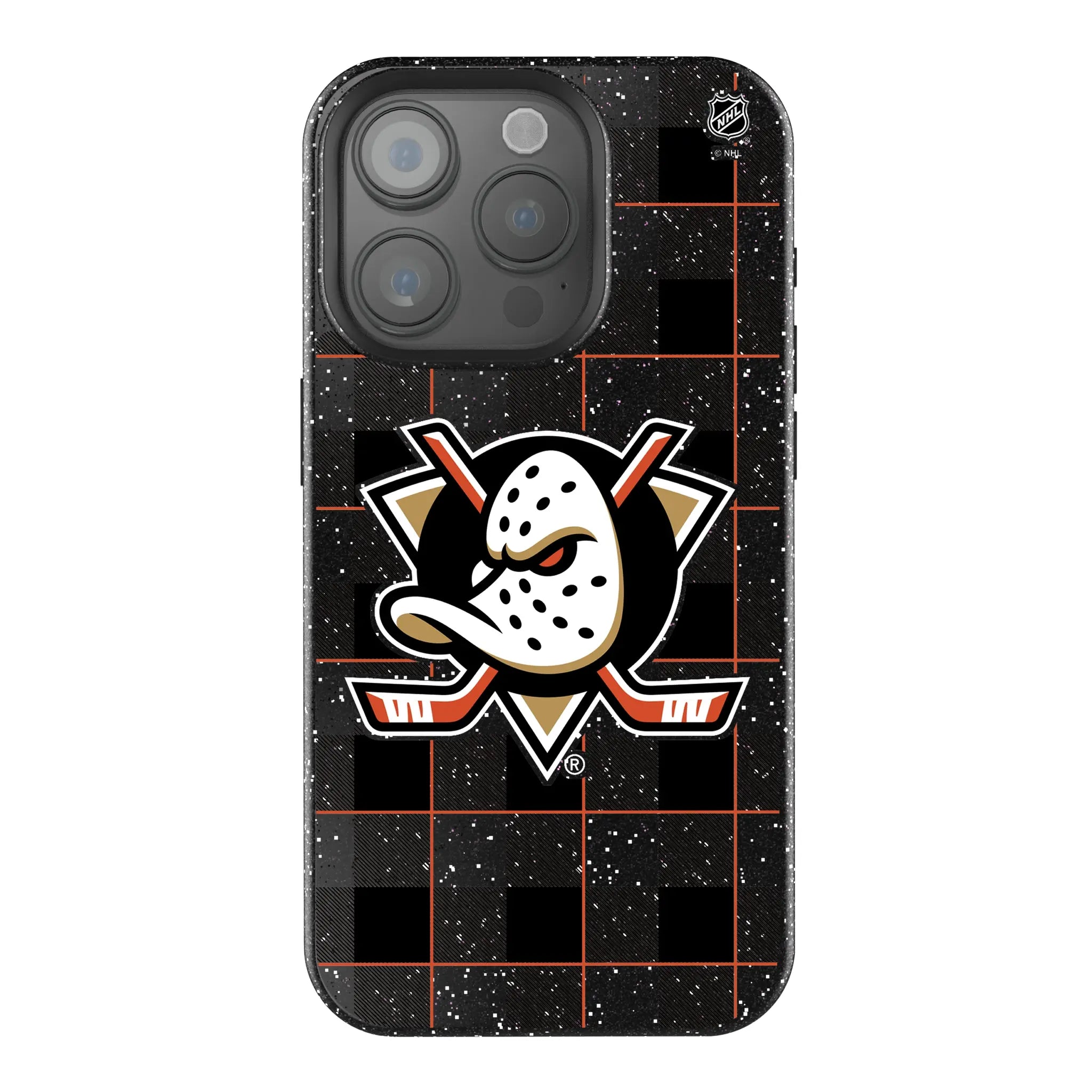 Anaheim Ducks Plaid Bling Phone Case