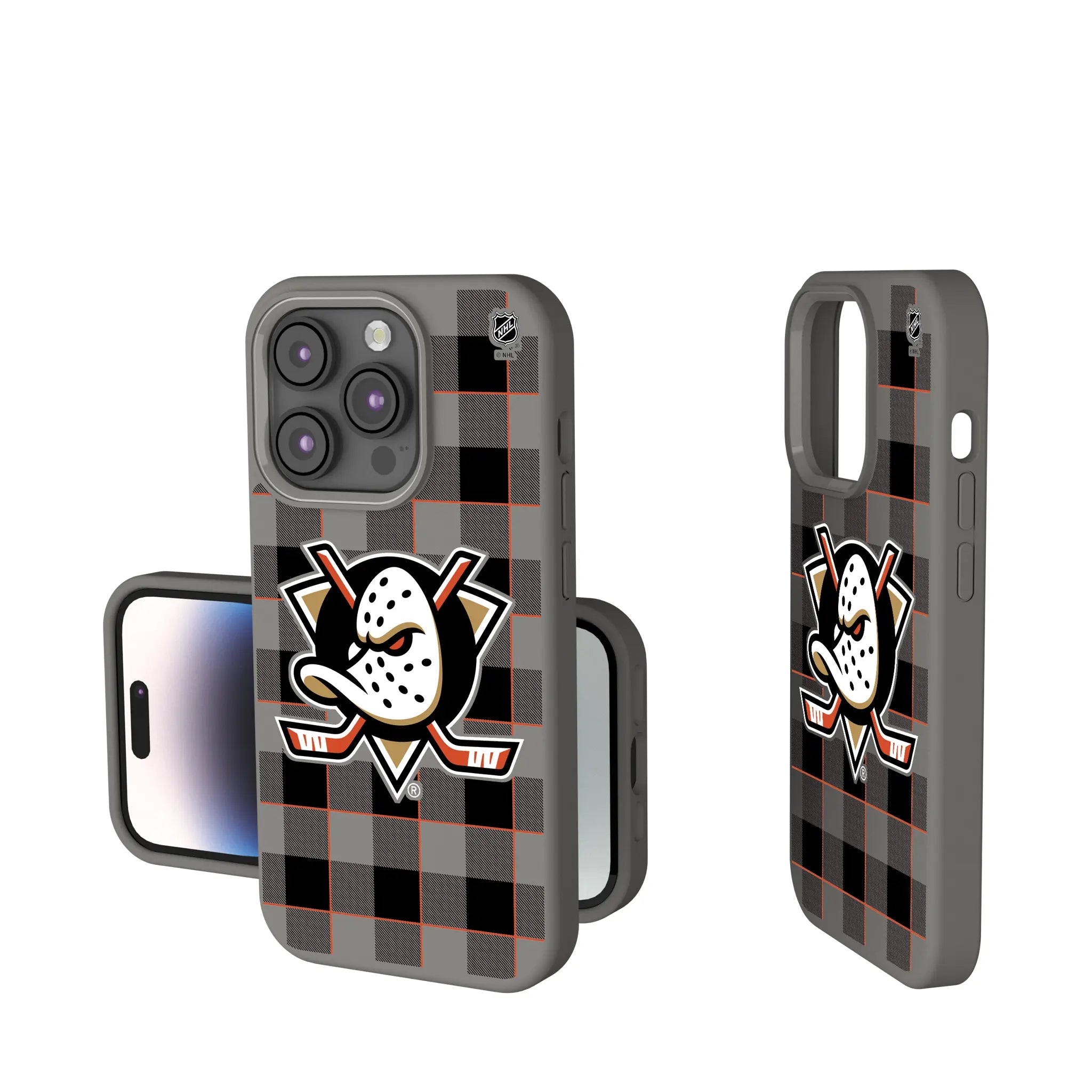 Anaheim Ducks Plaid Soft Touch Phone Case