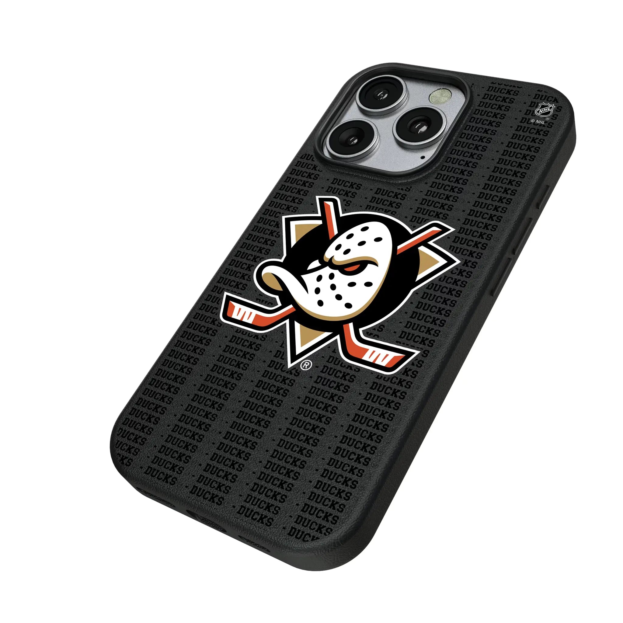 Anaheim Ducks Text Backdrop MagSafe Compatible Phone Case for Apple iPhone