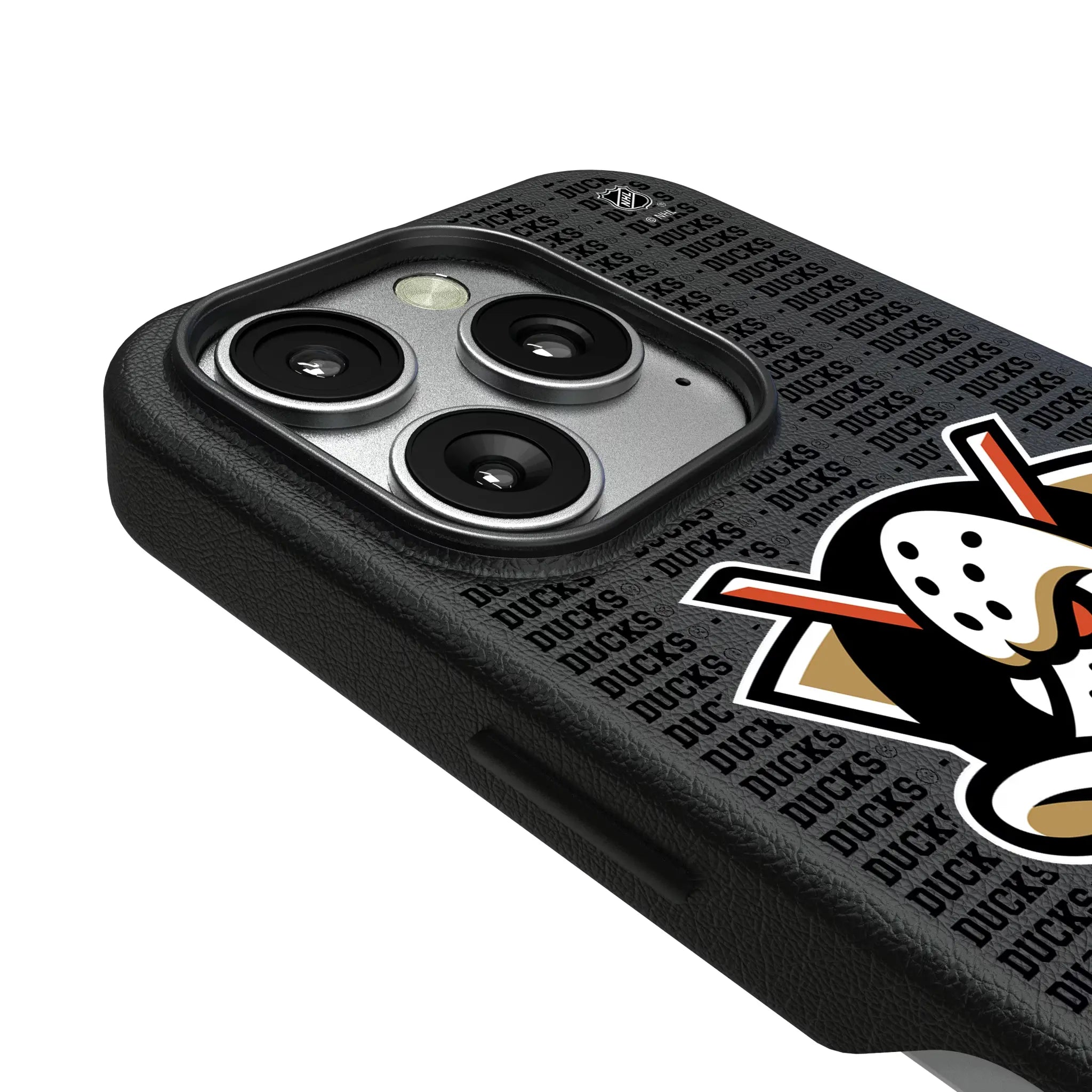 Anaheim Ducks Text Backdrop MagSafe Compatible Phone Case for Apple iPhone