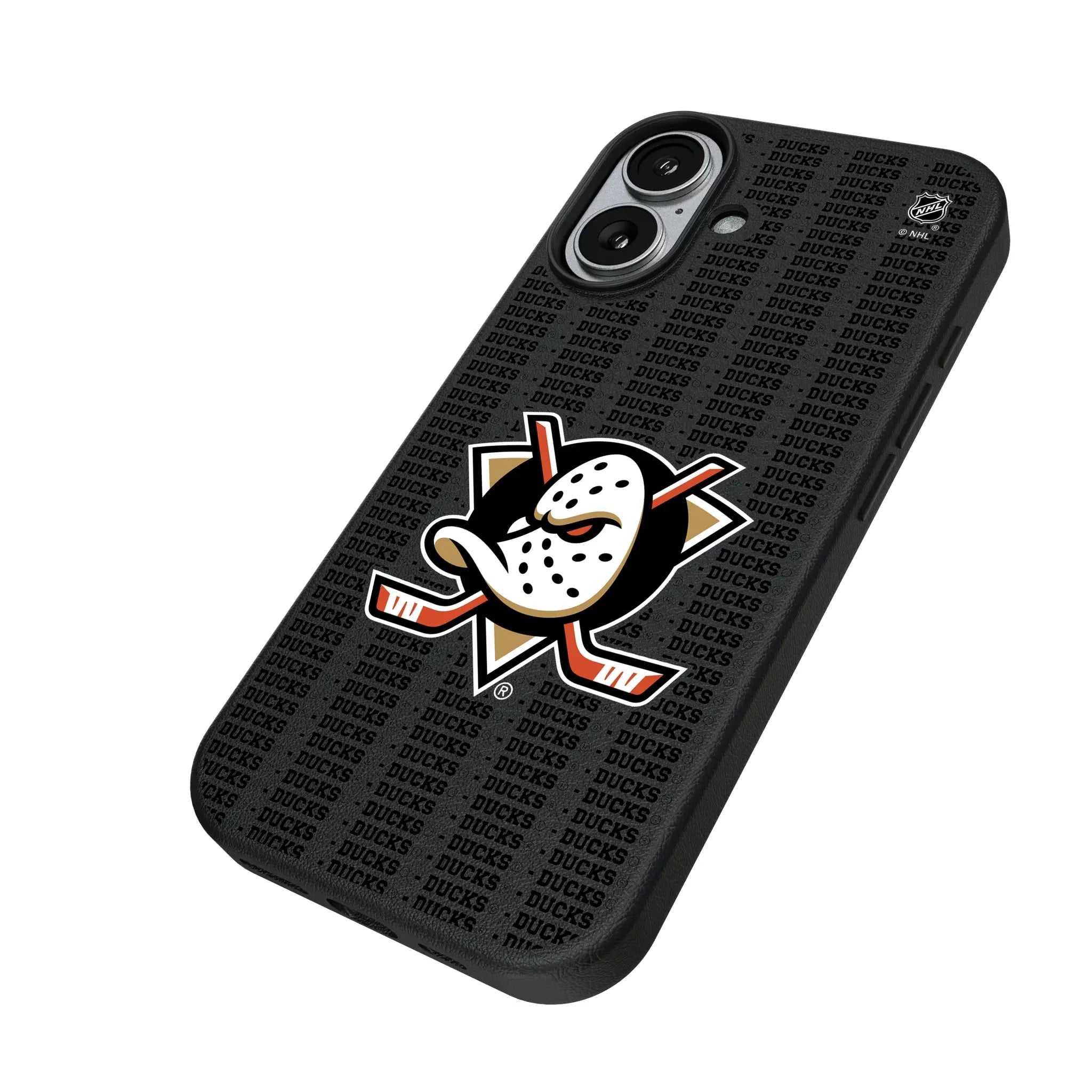Anaheim Ducks Text Backdrop MagSafe Compatible Phone Case for Apple iPhone