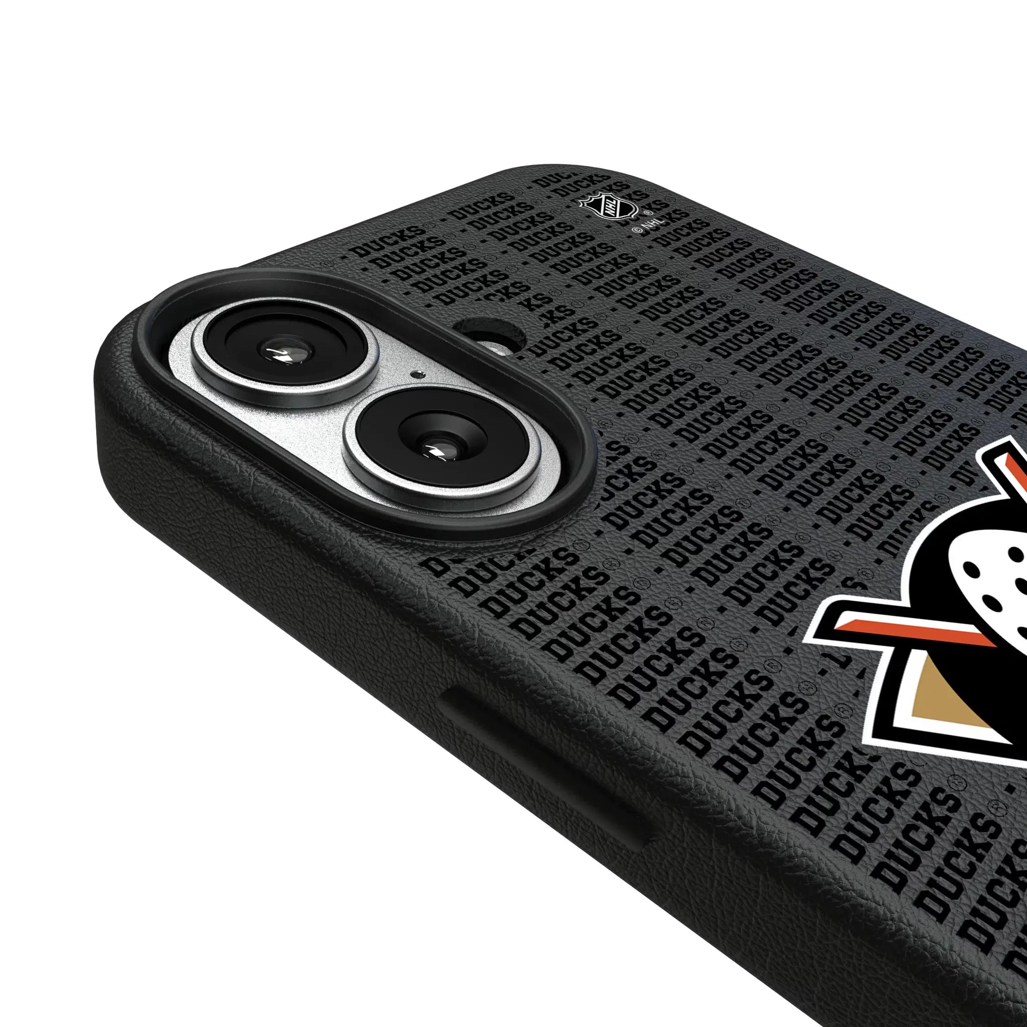 Anaheim Ducks Text Backdrop MagSafe Compatible Phone Case for Apple iPhone