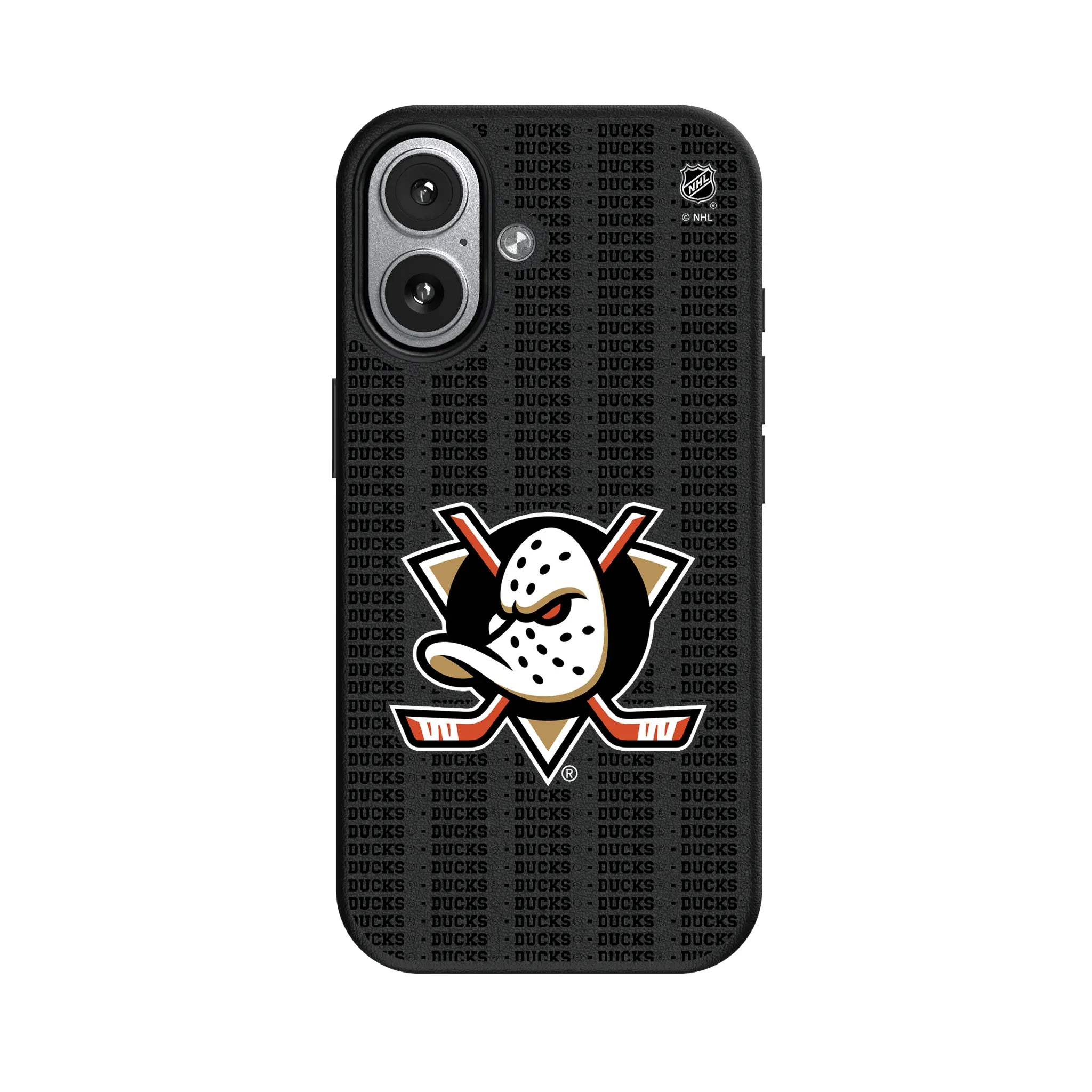Anaheim Ducks Text Backdrop MagSafe Compatible Phone Case for Apple iPhone