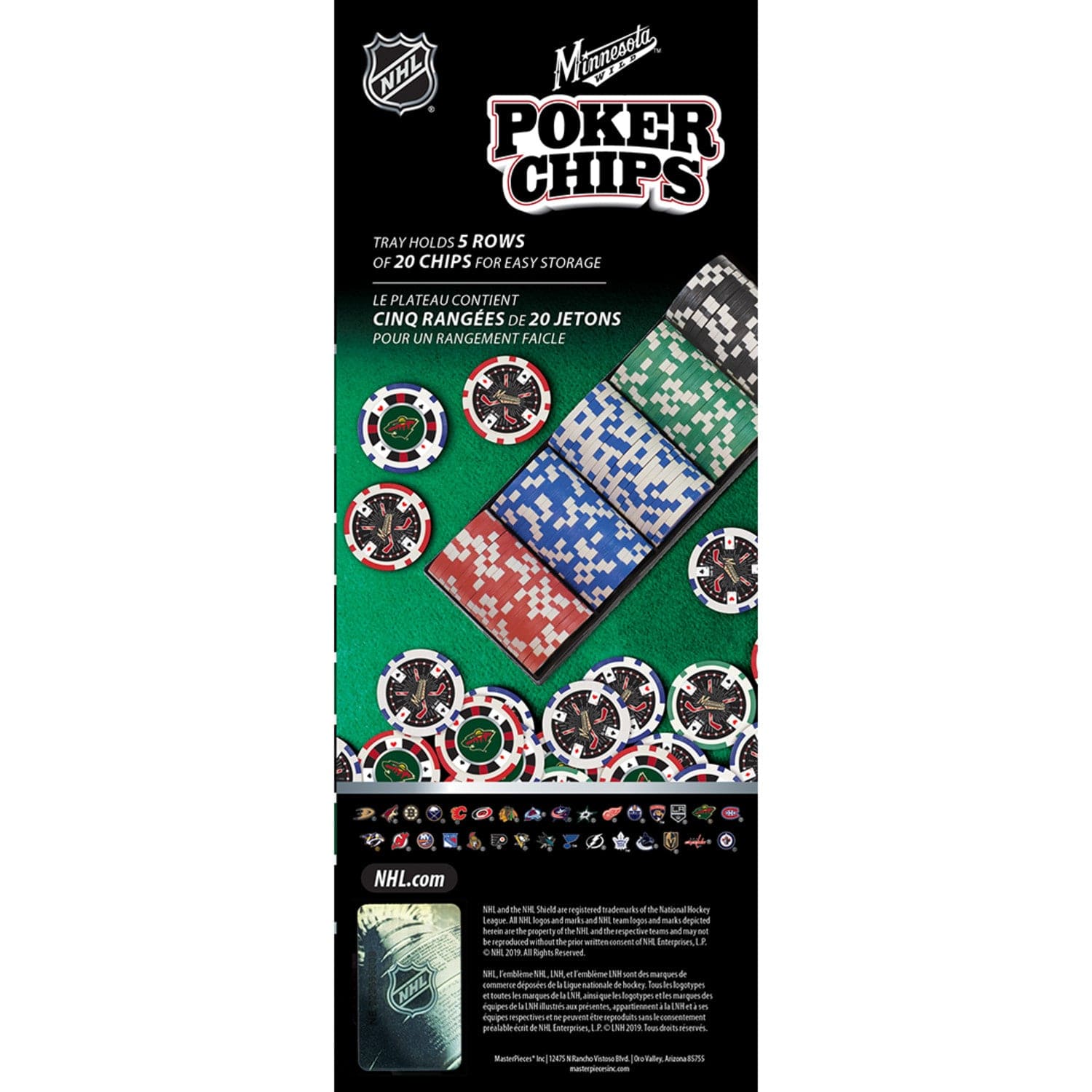 Minnesota Wild 100-Piece Poker Chip Set - Sports Gifts, Sports Memorabilia, Sports Collectibles, Fan Shop