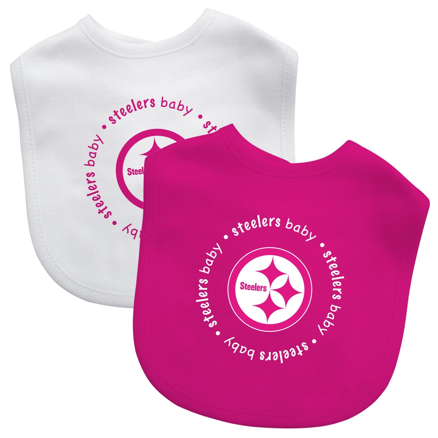 Pittsburgh Steelers Pink Baby Bibs 2-Pack - Sports Gifts, Sports Memorabilia, Sports Collectibles, Fan Shop