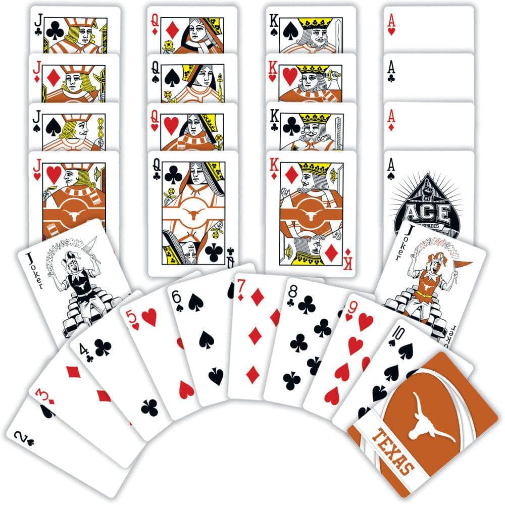Texas Longhorns Playing Cards - 54 Card Deck - Sports Gifts, Sports Memorabilia, Sports Collectibles, Fan Shop
