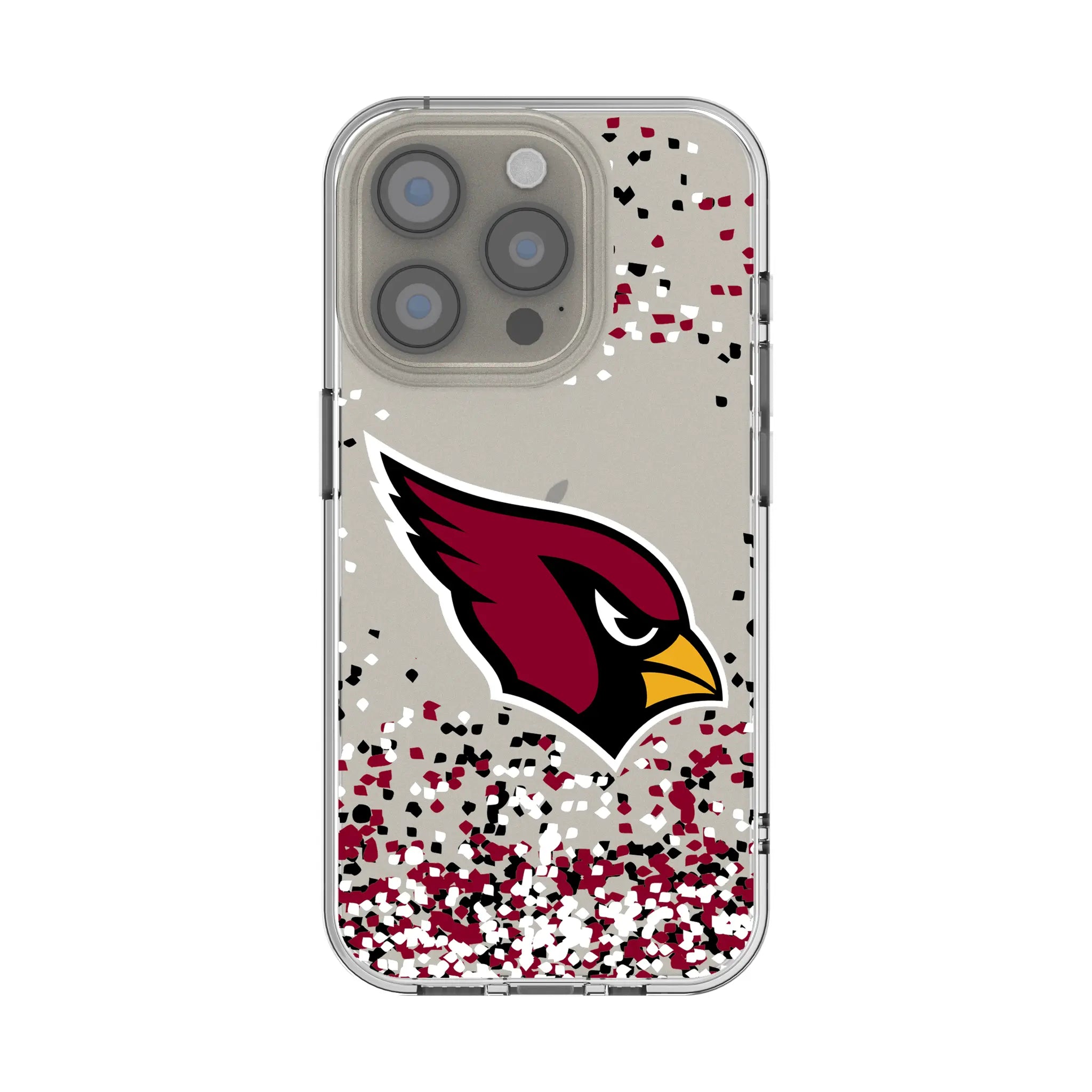 Arizona Cardinals Confetti Clear Phone Case for Apple iPhone