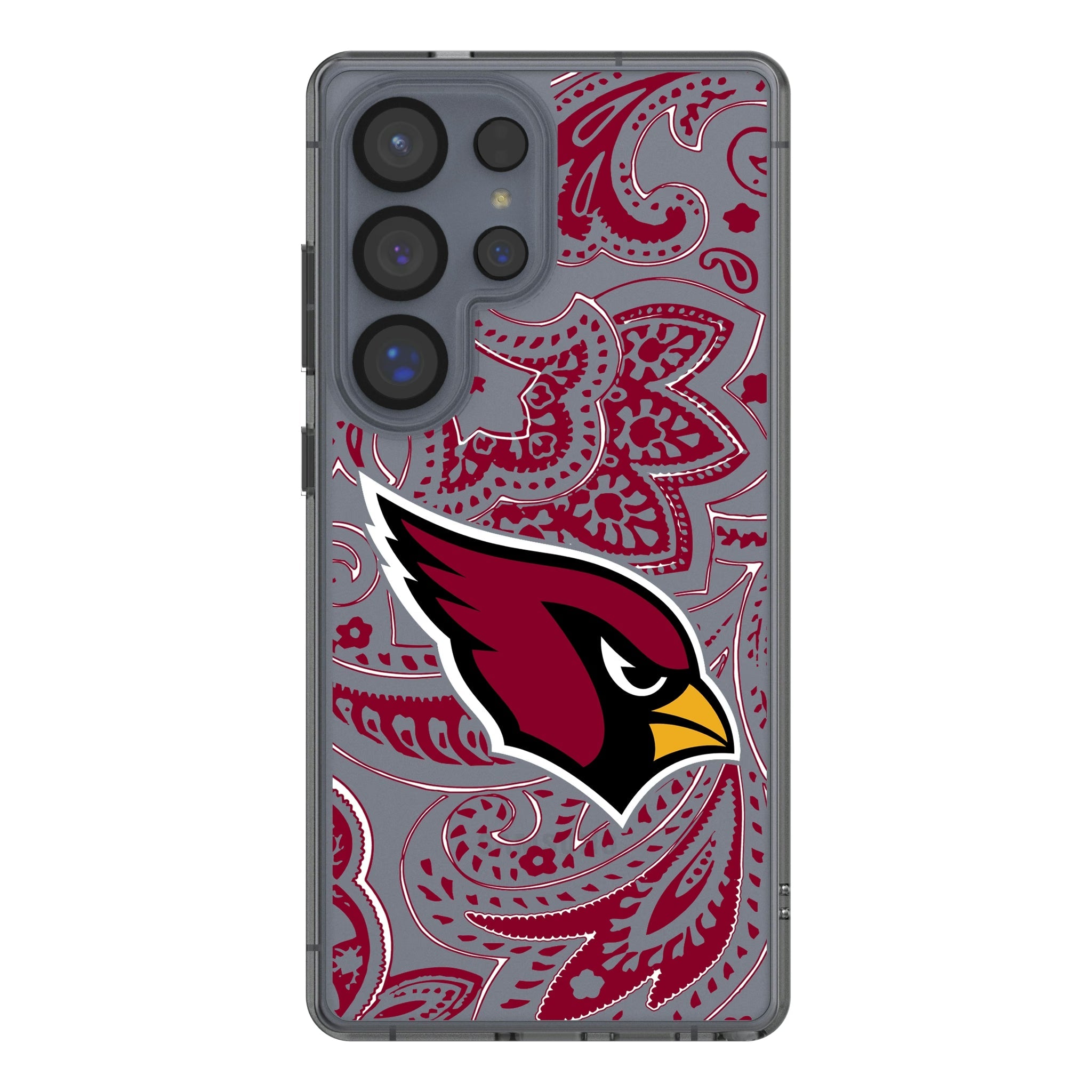 Arizona Cardinals Paisley Clear Phone Case for Samsung Galaxy - Sports Gifts, Sports Memorabilia, Sports Collectibles, Fan Shop