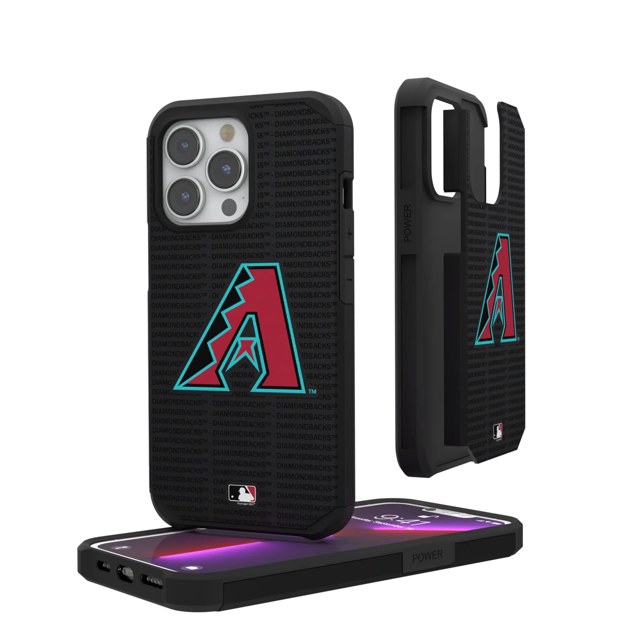Arizona Diamondbacks Text Backdrop Rugged Phone Case