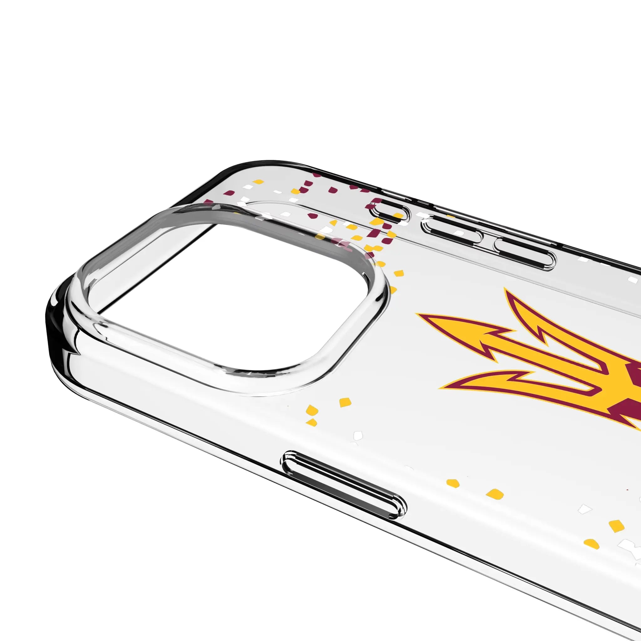 Arizona State University Sun Devils Confetti Clear Phone Case for Apple iPhone