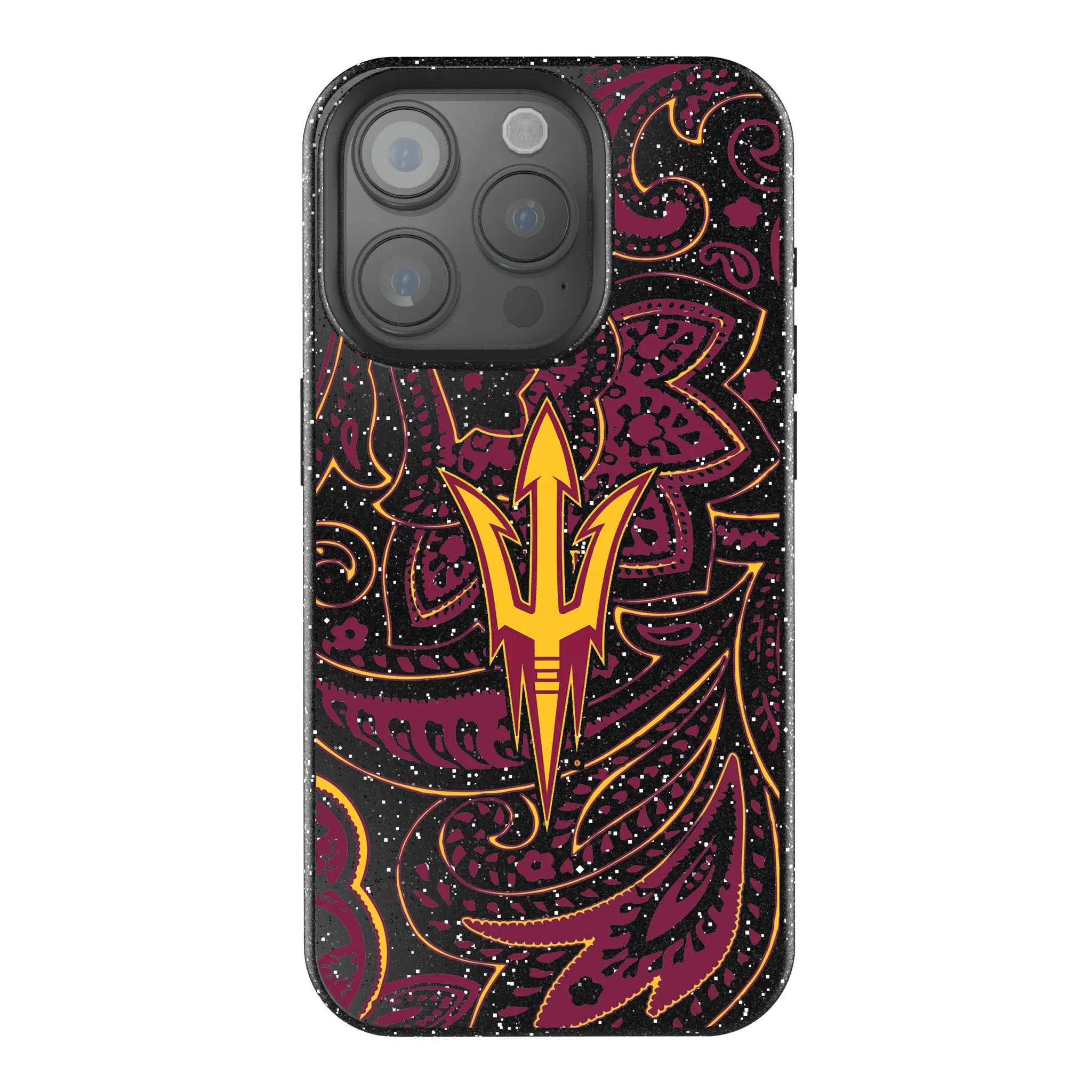 Arizona State University Sun Devils Paisley Bling Phone Case for Apple iPhone