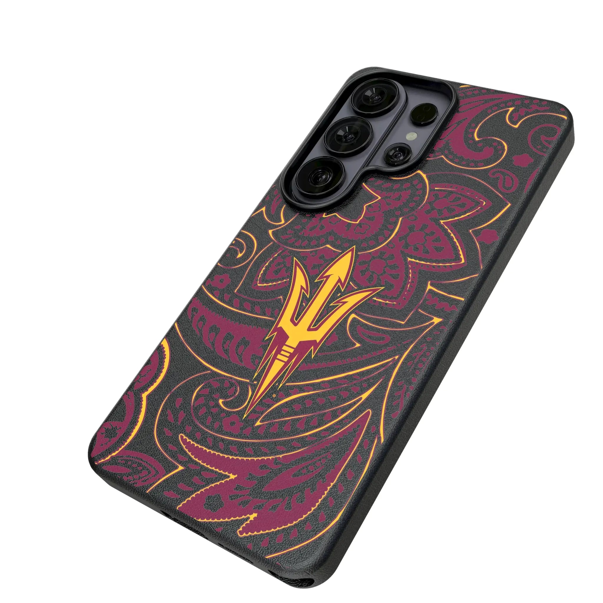 Arizona State University Sun Devils Paisley MagSafe Compatible Phone Case for Samsung Galaxy