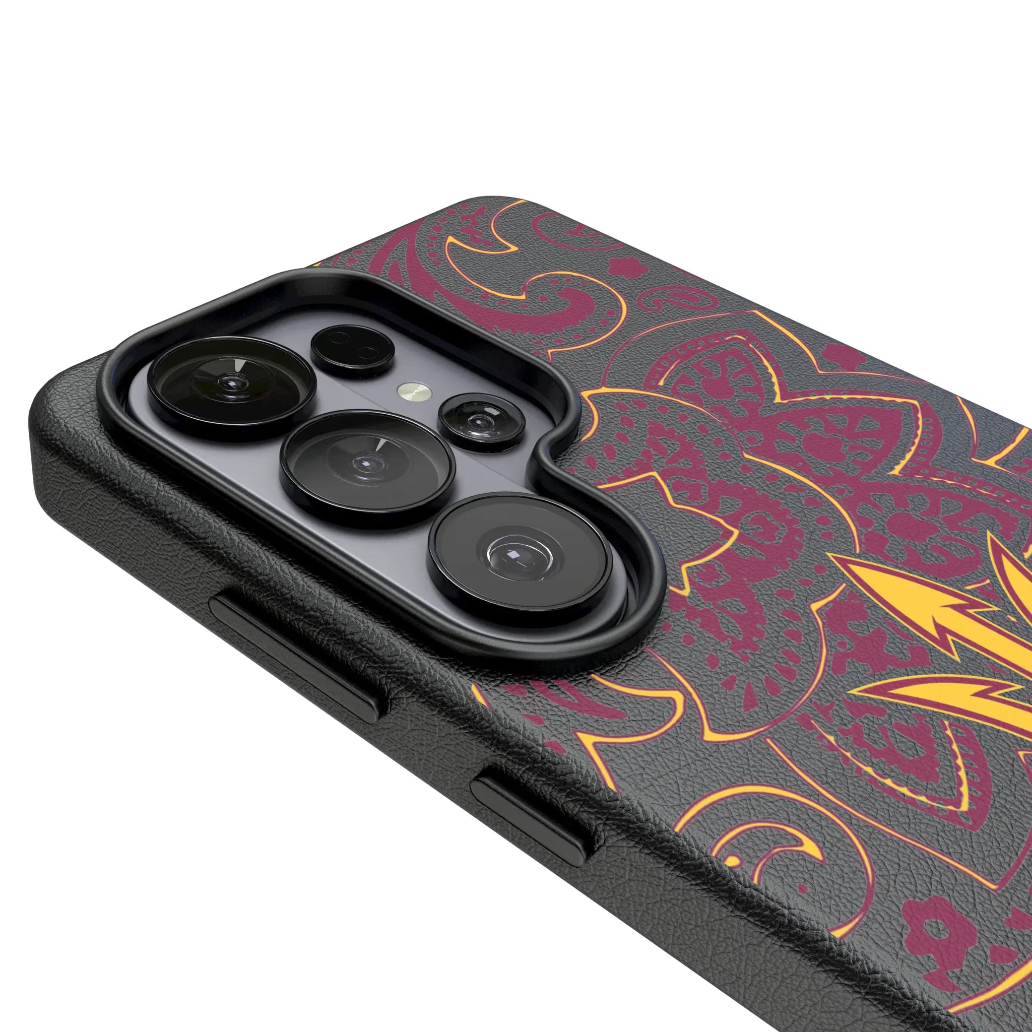 Arizona State University Sun Devils Paisley MagSafe Compatible Phone Case for Samsung Galaxy