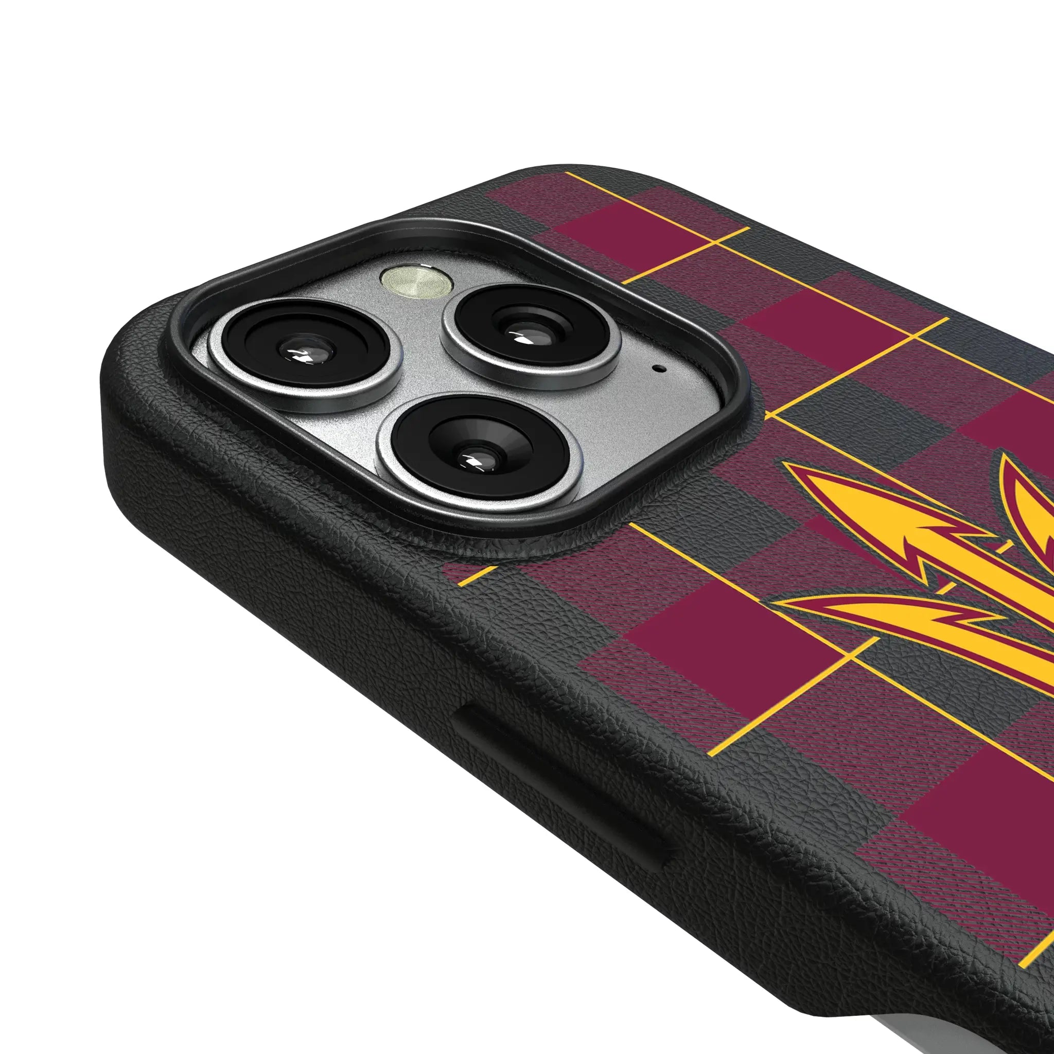 Arizona State University Sun Devils Plaid MagSafe Compatible Phone Case for Apple iPhone