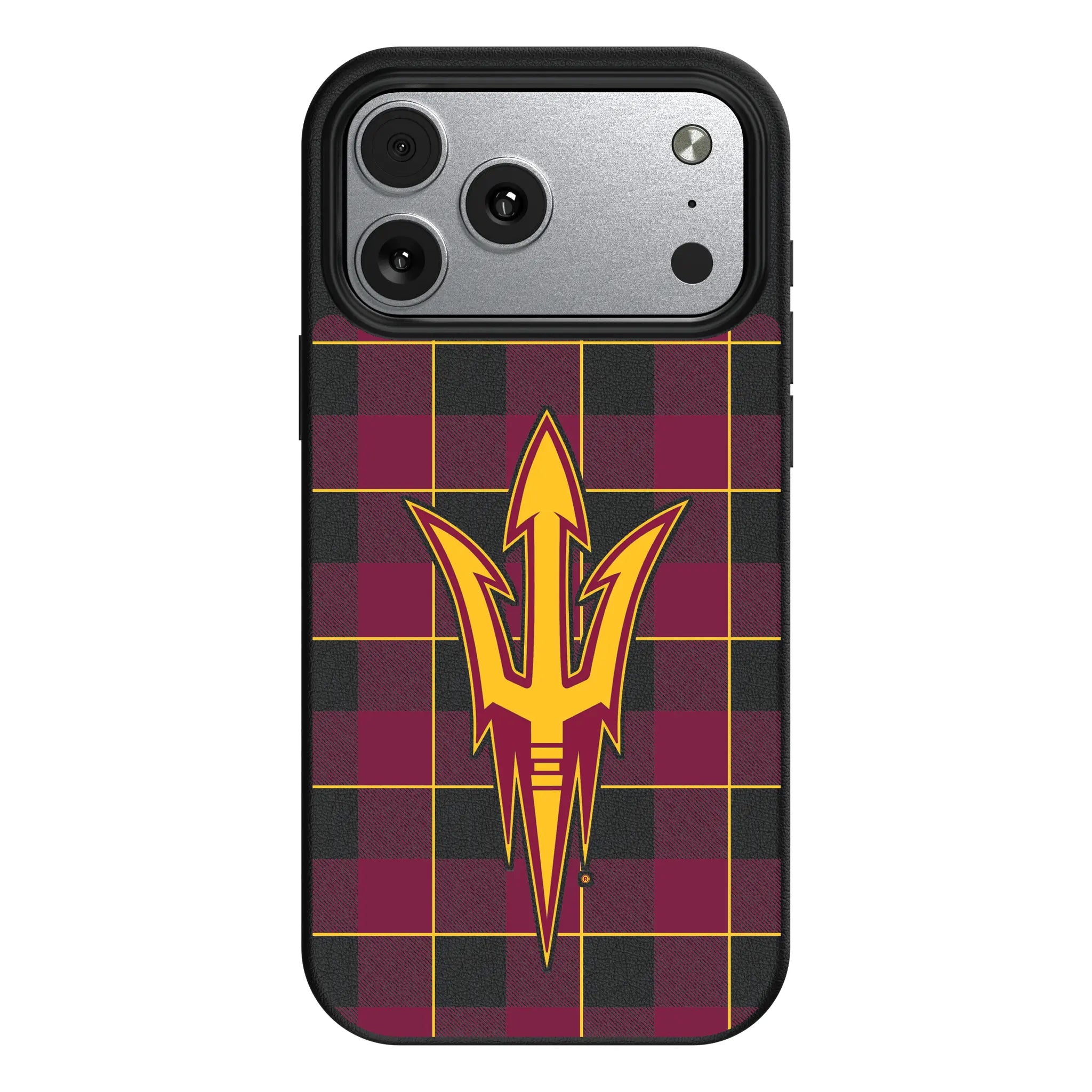 Arizona State University Sun Devils Plaid MagSafe Compatible Phone Case for Apple iPhone
