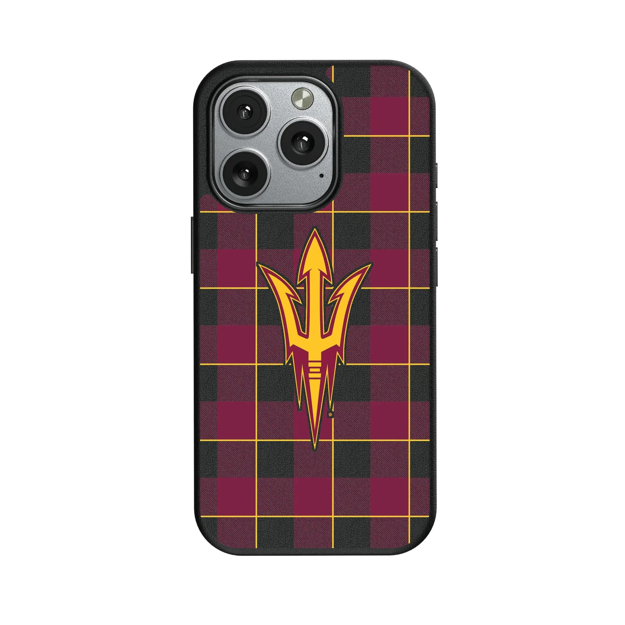 Arizona State University Sun Devils Plaid MagSafe Compatible Phone Case for Apple iPhone
