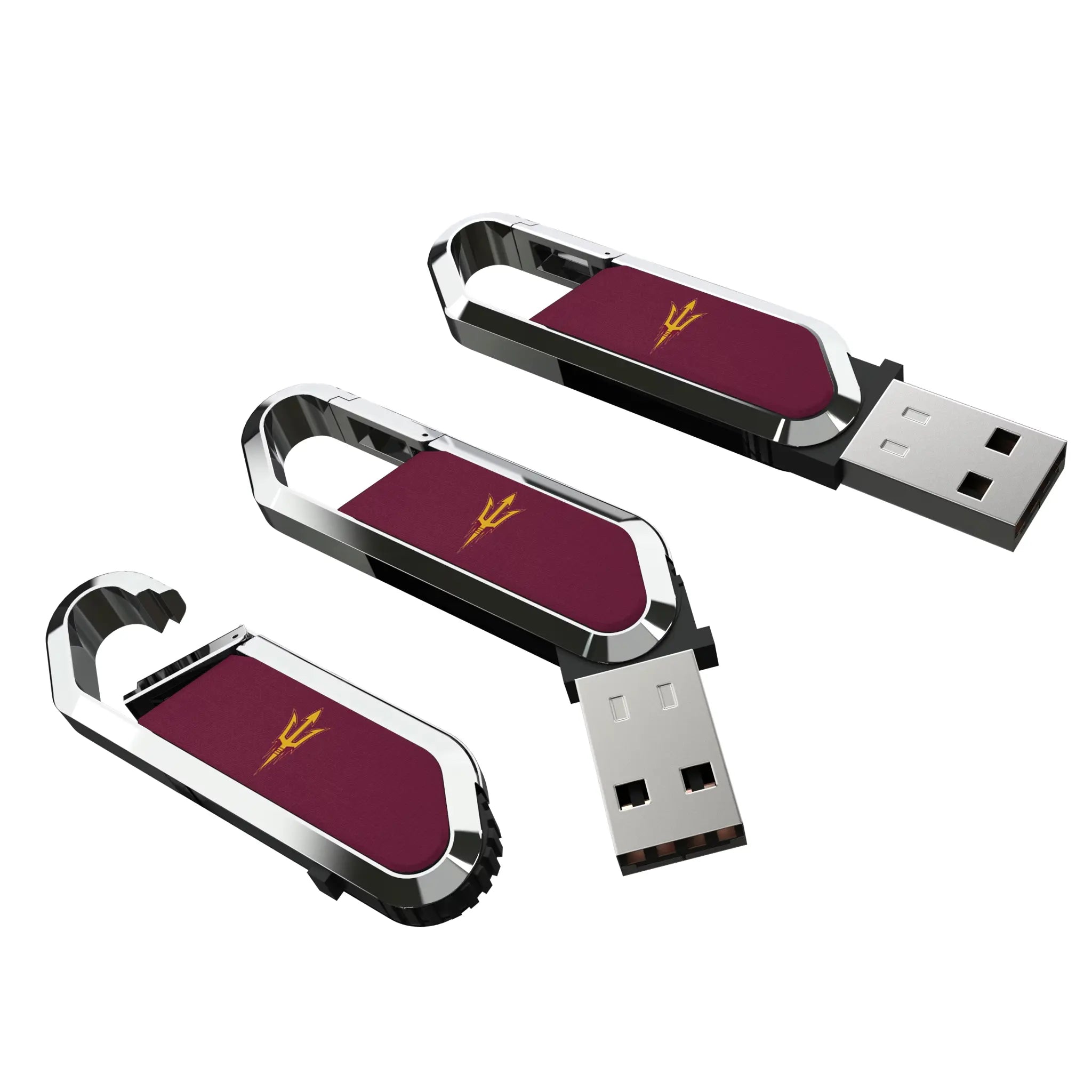 Arizona State University Sun Devils Solid USB 32GB Clip Style Flash Drive