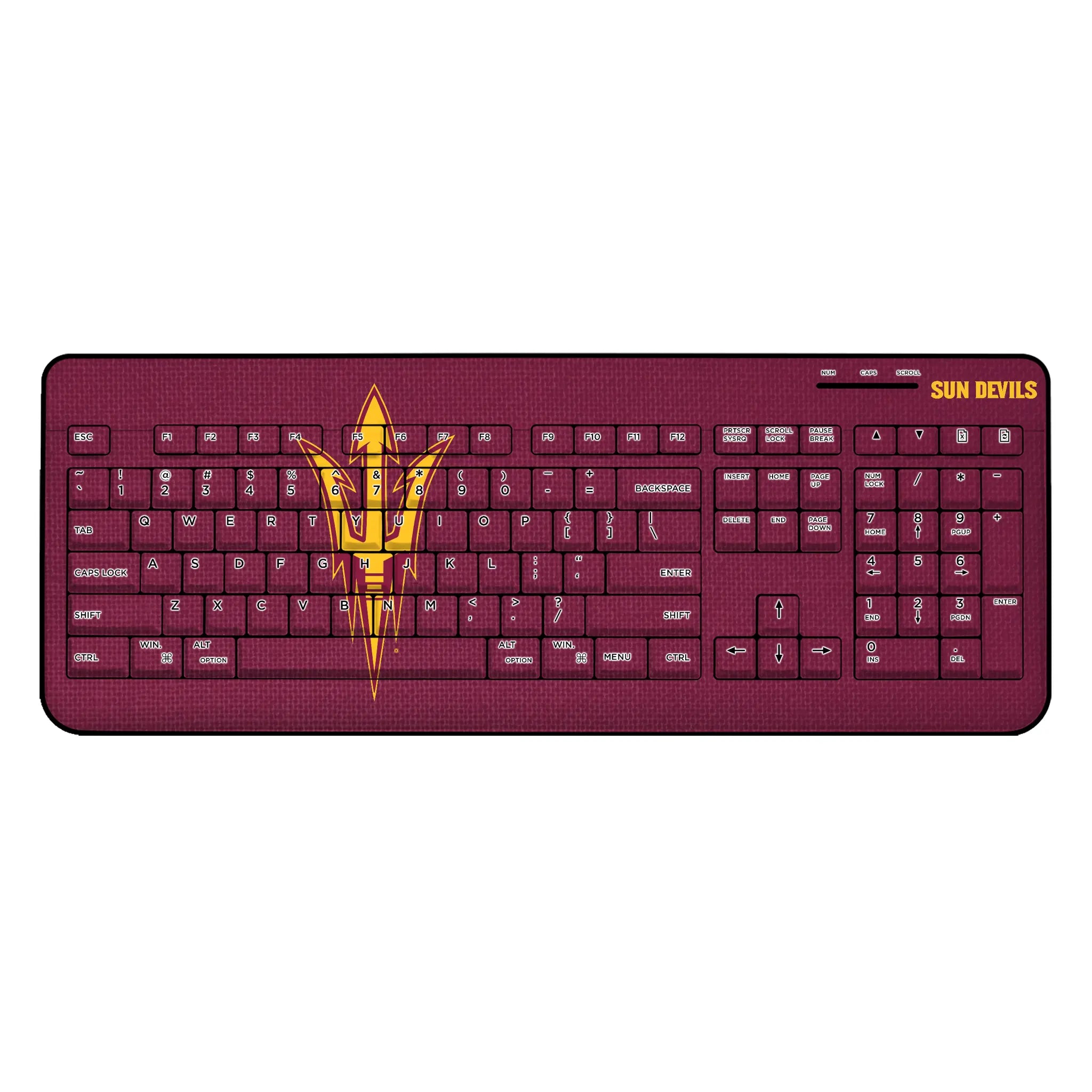 Arizona State University Sun Devils Solid Wireless USB Keyboard