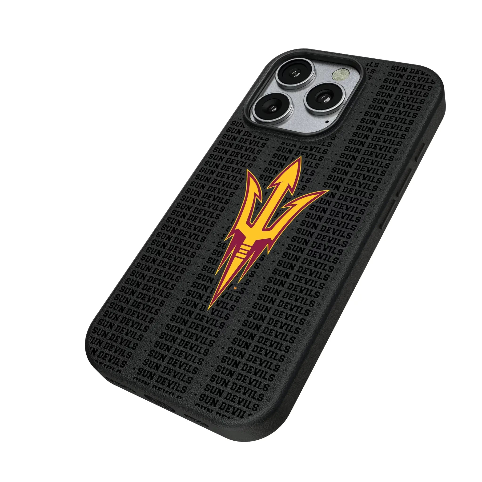 Arizona State University Sun Devils Text Backdrop MagSafe Compatible Phone Case for Apple iPhone