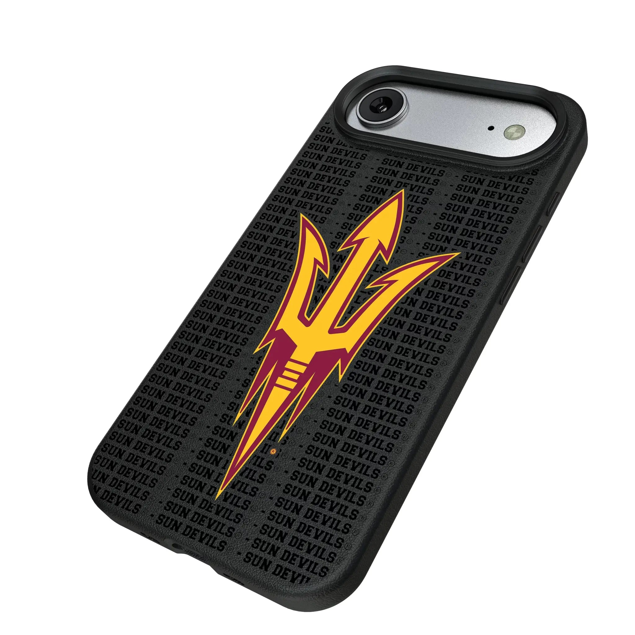 Arizona State University Sun Devils Text Backdrop MagSafe Compatible Phone Case for Apple iPhone