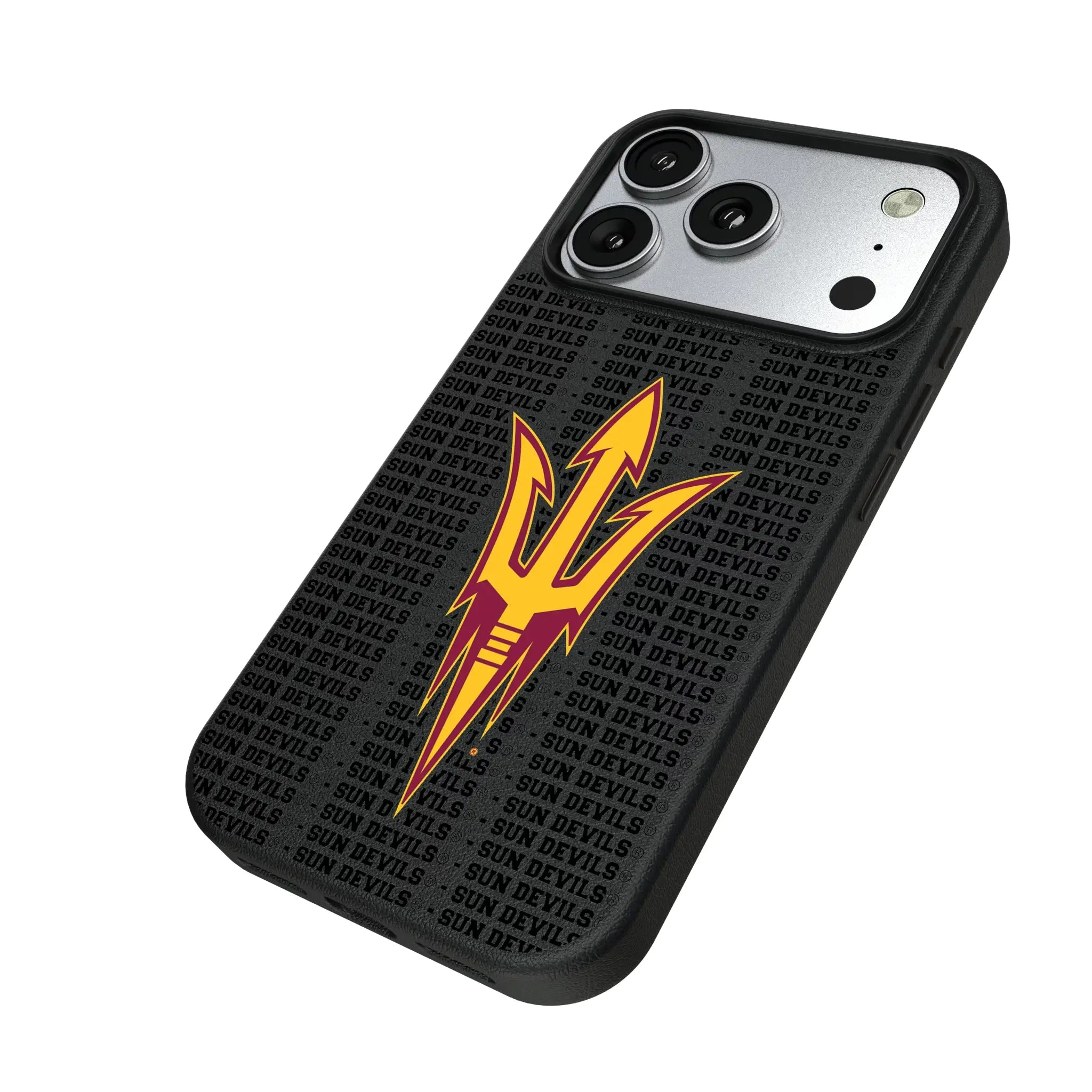 Arizona State University Sun Devils Text Backdrop MagSafe Compatible Phone Case for Apple iPhone