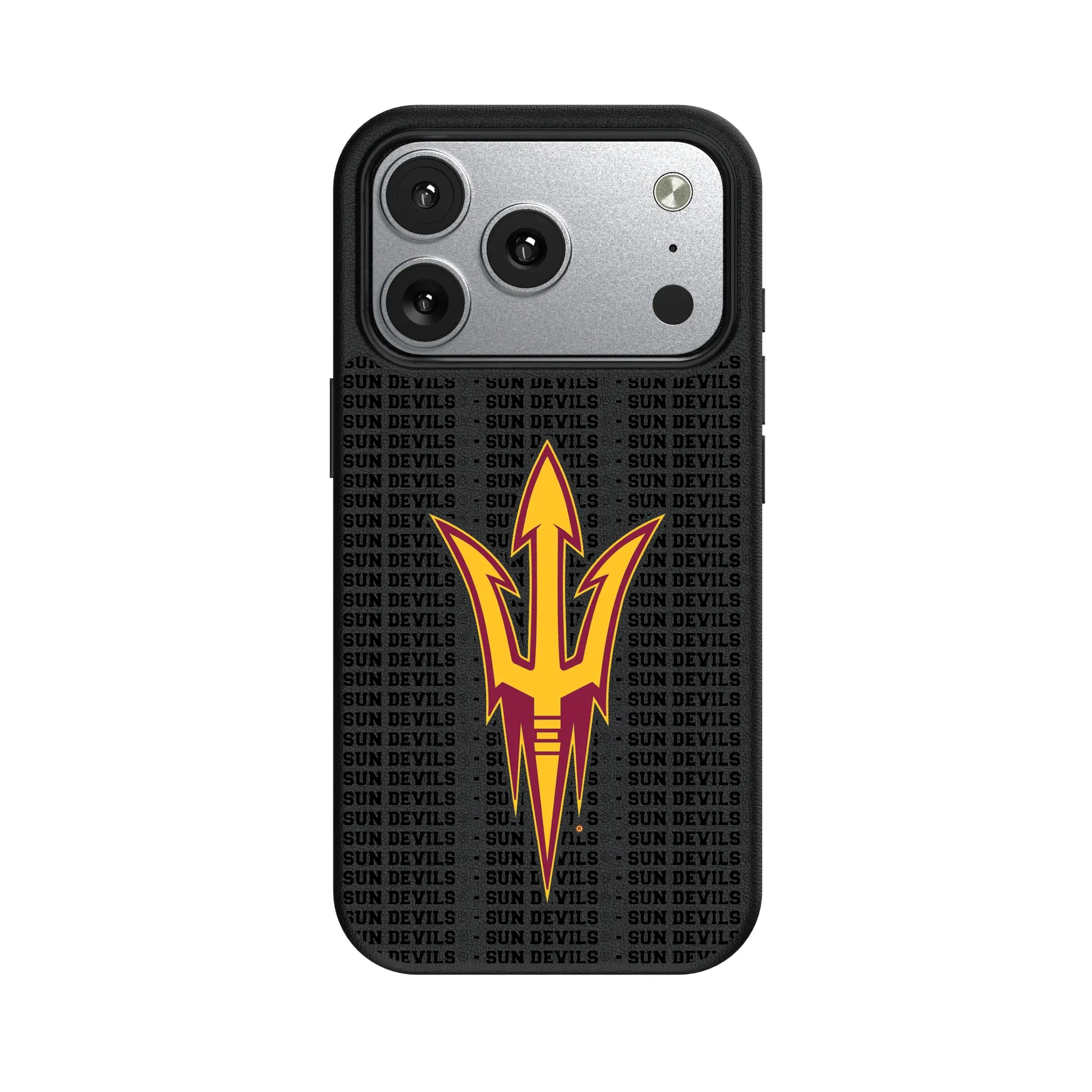 Arizona State University Sun Devils Text Backdrop MagSafe Compatible Phone Case for Apple iPhone