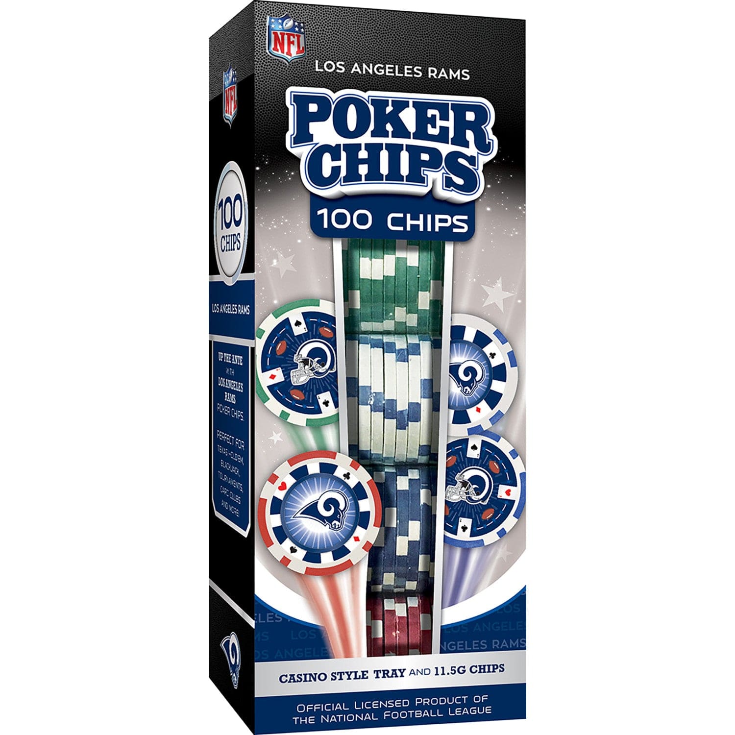 Los Angeles Rams 100-Piece Poker Chip Set - Sports Gifts, Sports Memorabilia, Sports Collectibles, Fan Shop