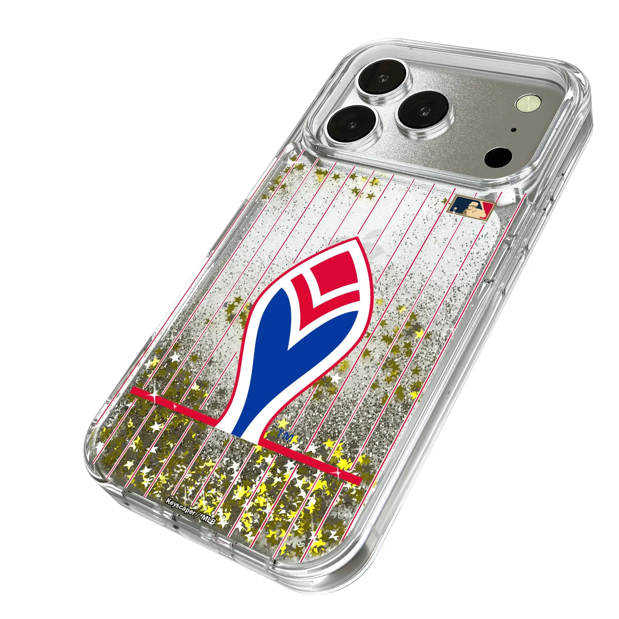 Atlanta Braves 1972-1975 - Cooperstown Collection Pinstripe Glitter Phone Case