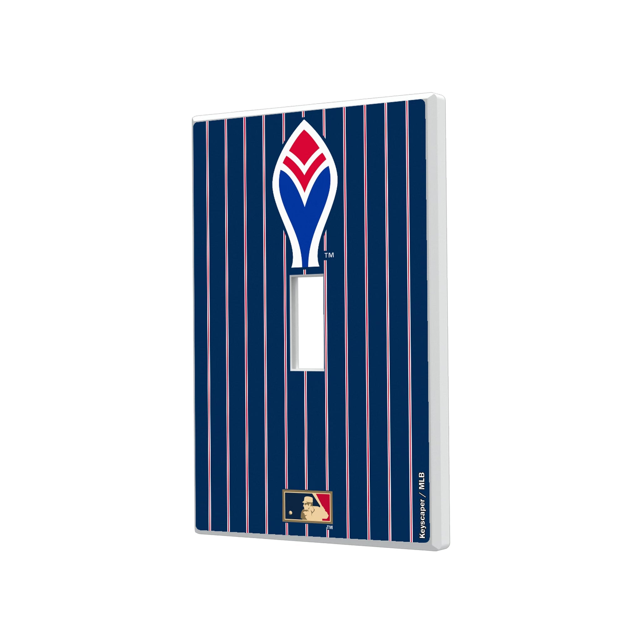 Atlanta Braves 1972-1975 - Cooperstown Collection Pinstripe Hidden-Screw Light Switch Plate - Sports Gifts, Sports Memorabilia, Sports Collectibles, Fan Shop