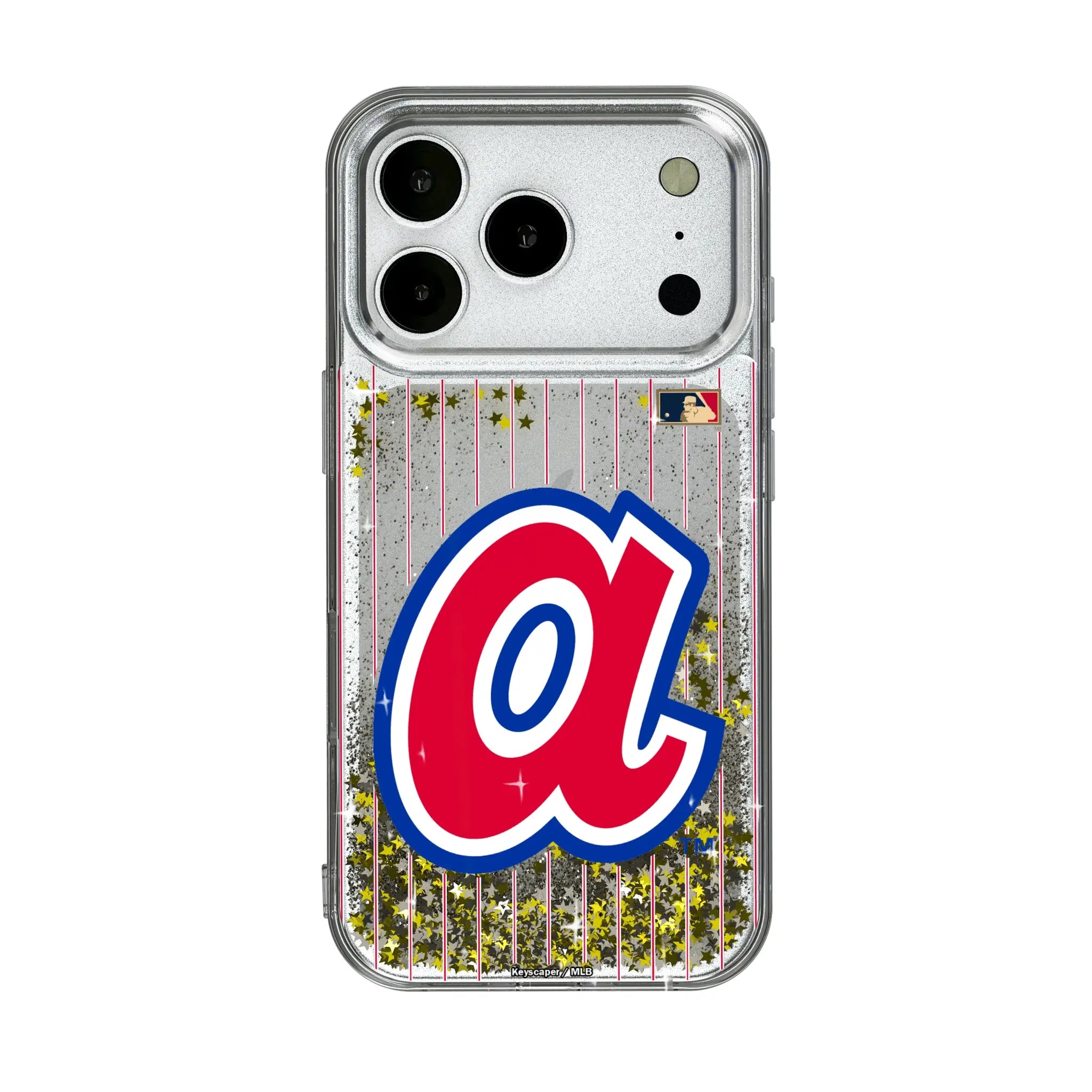 Atlanta Braves 1972-1980 - Cooperstown Collection Pinstripe Glitter Phone Case