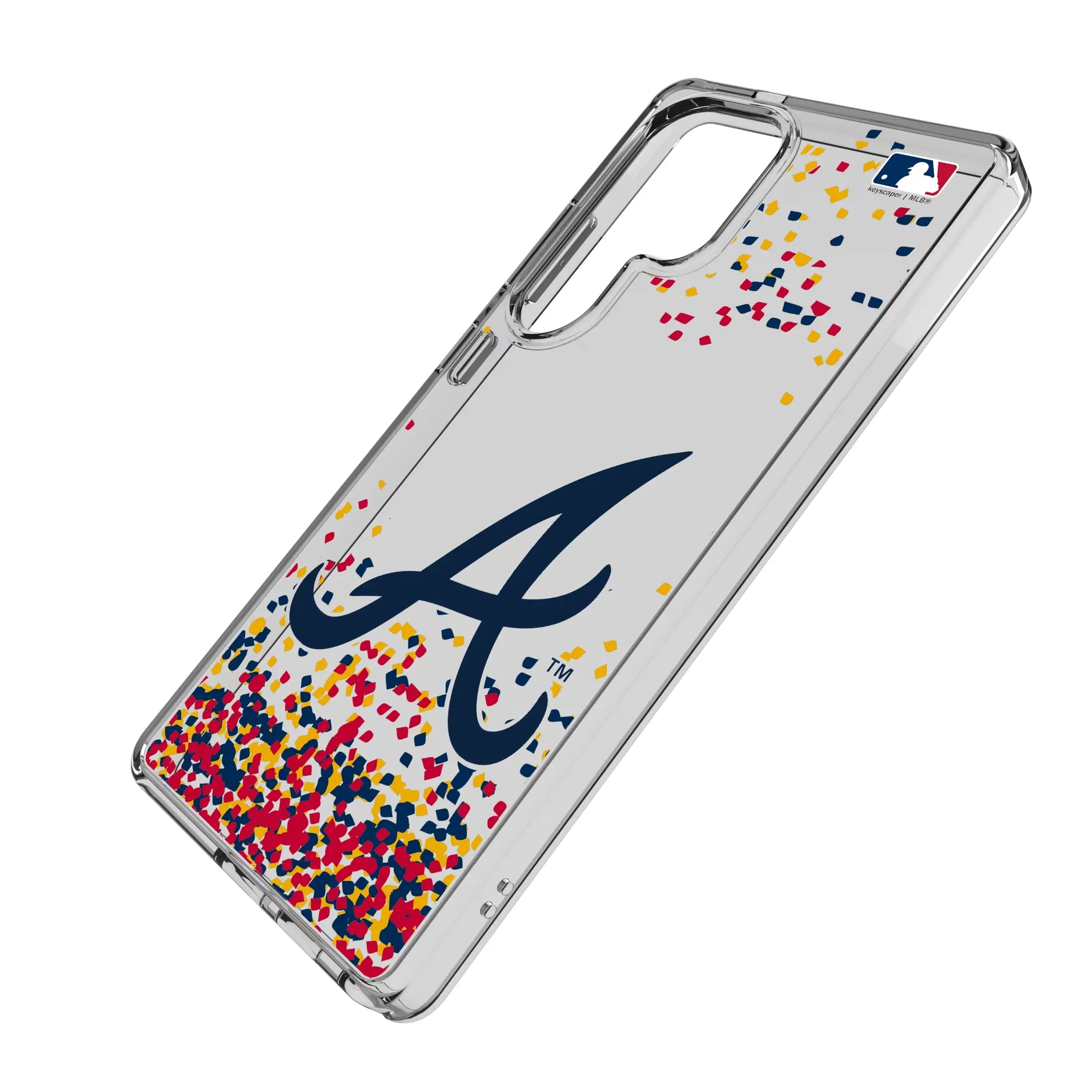 Atlanta Braves Confetti Clear Phone Case for Samsung Galaxy
