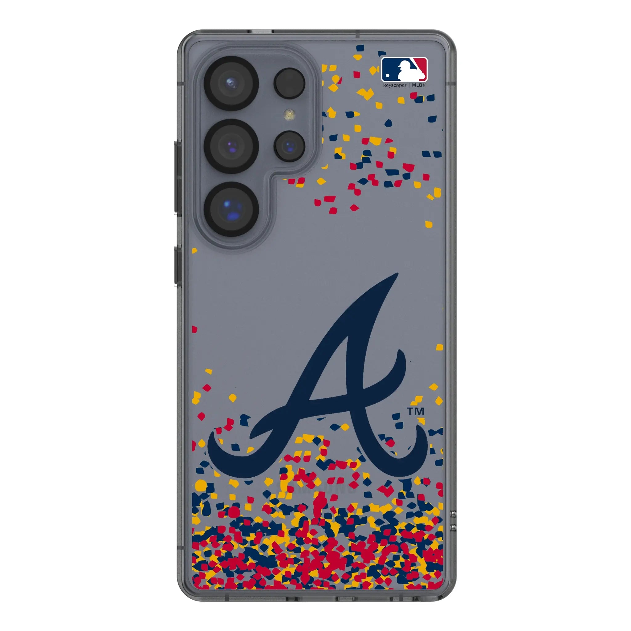 Atlanta Braves Confetti Clear Phone Case for Samsung Galaxy