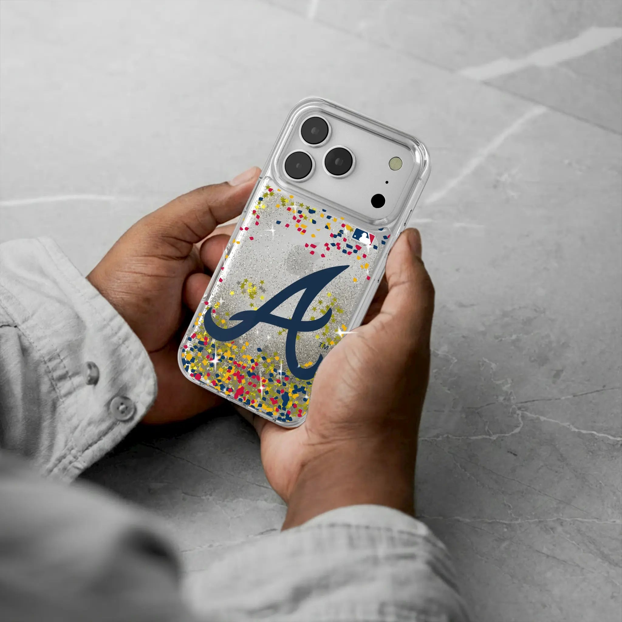 Atlanta Braves Confetti Glitter Phone Case