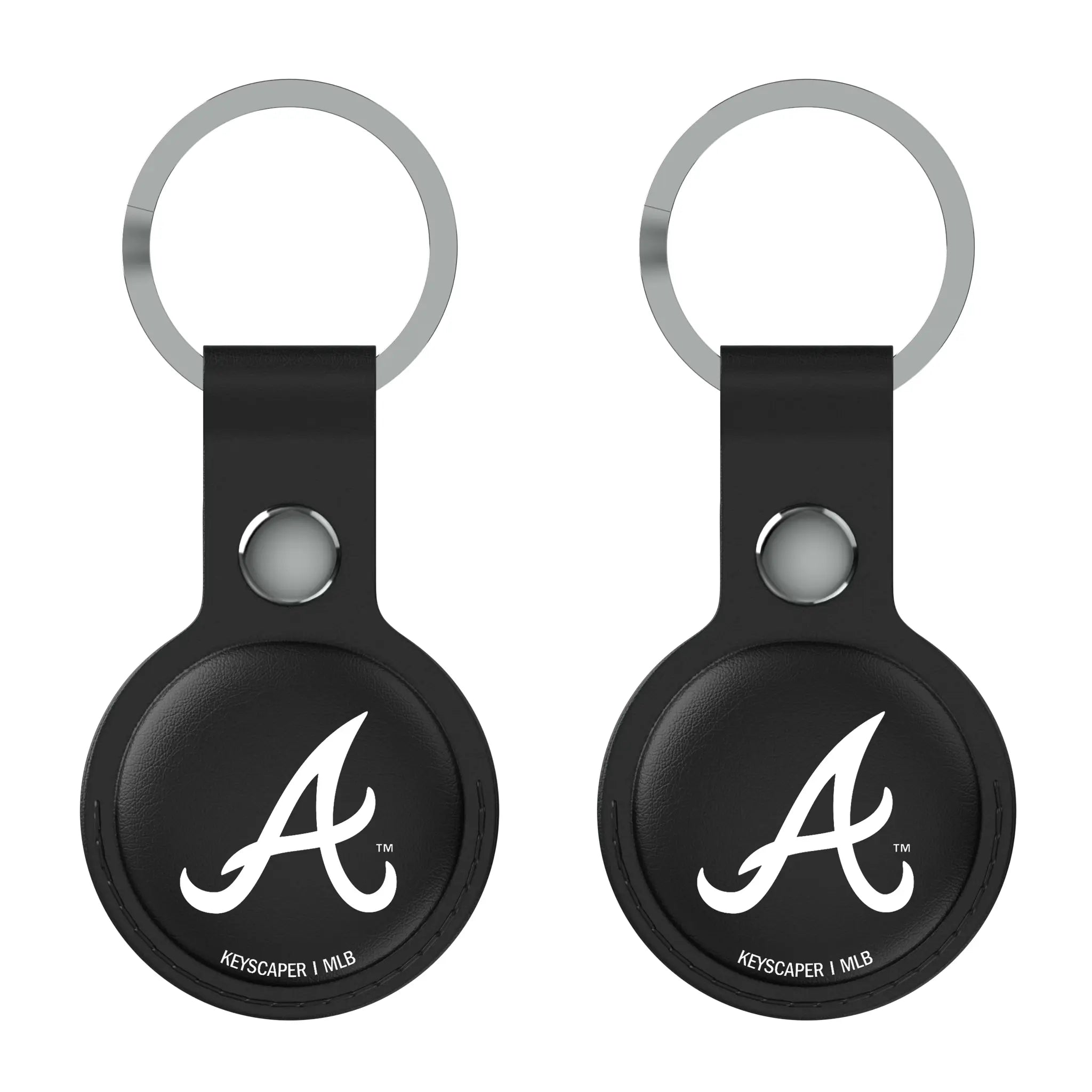 Atlanta Braves Insignia Black Airtag Holder 2-Pack