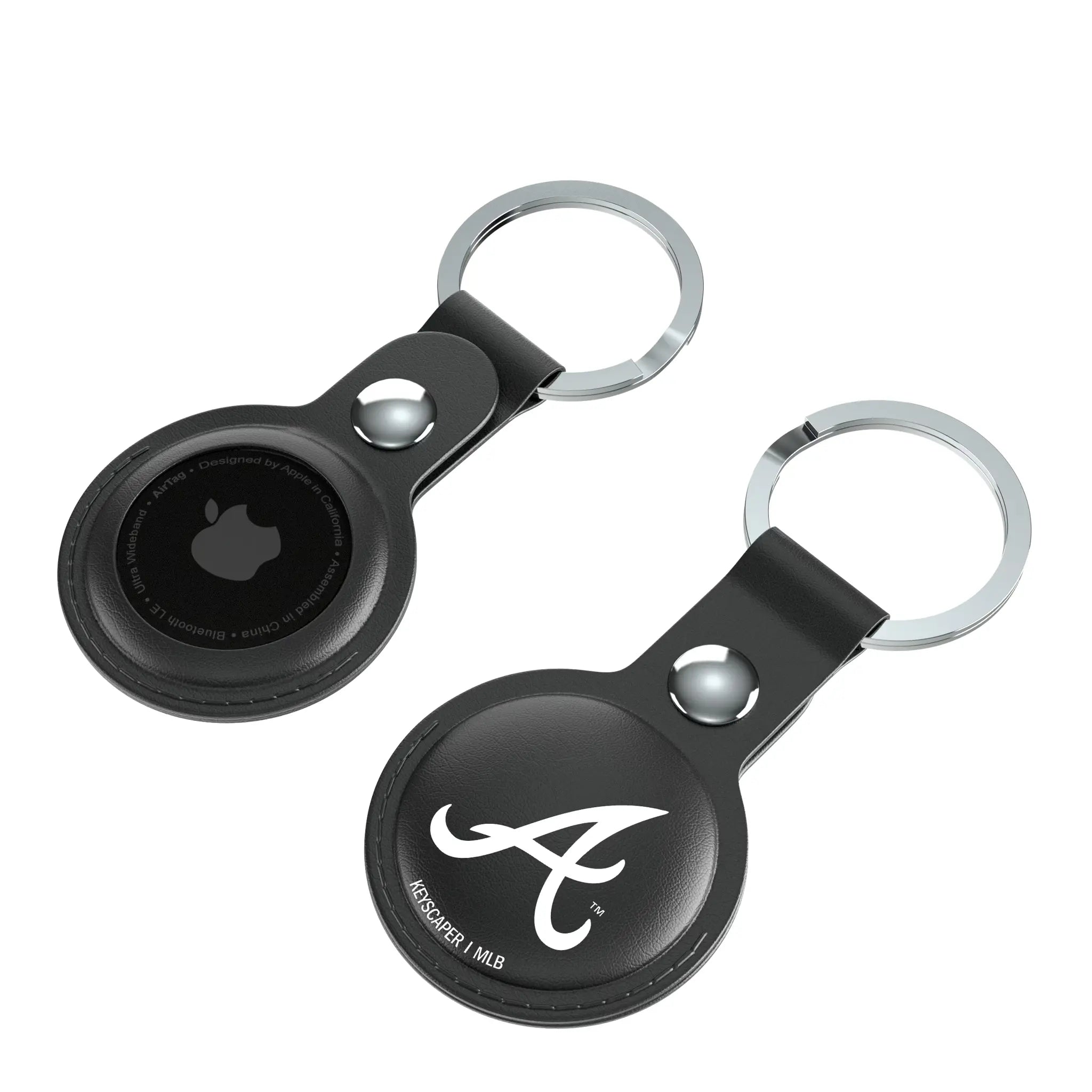 Atlanta Braves Insignia Black Airtag Holder 2-Pack