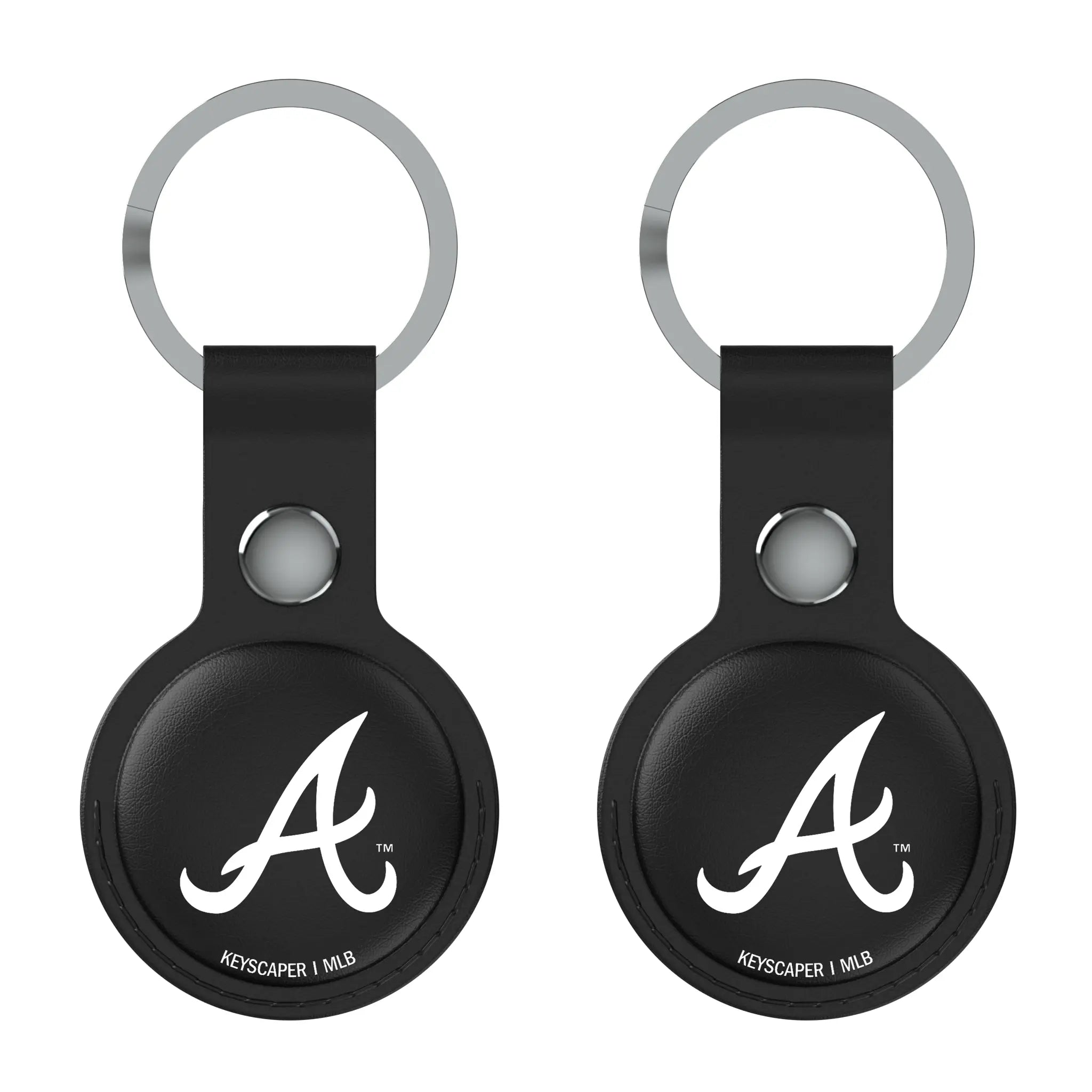Atlanta Braves Insignia Black Airtag Holder 2-Pack