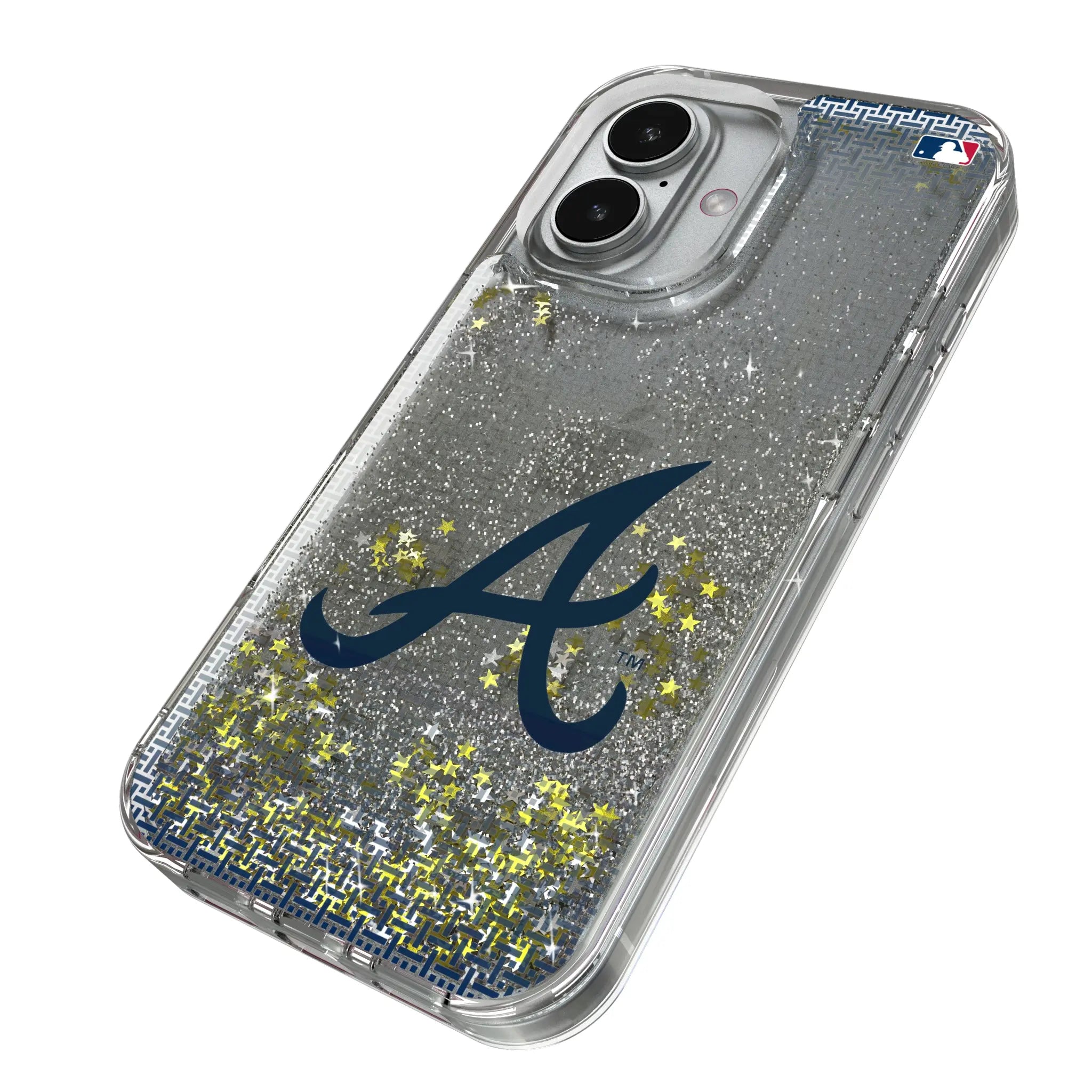 Atlanta Braves Linen Glitter Phone Case