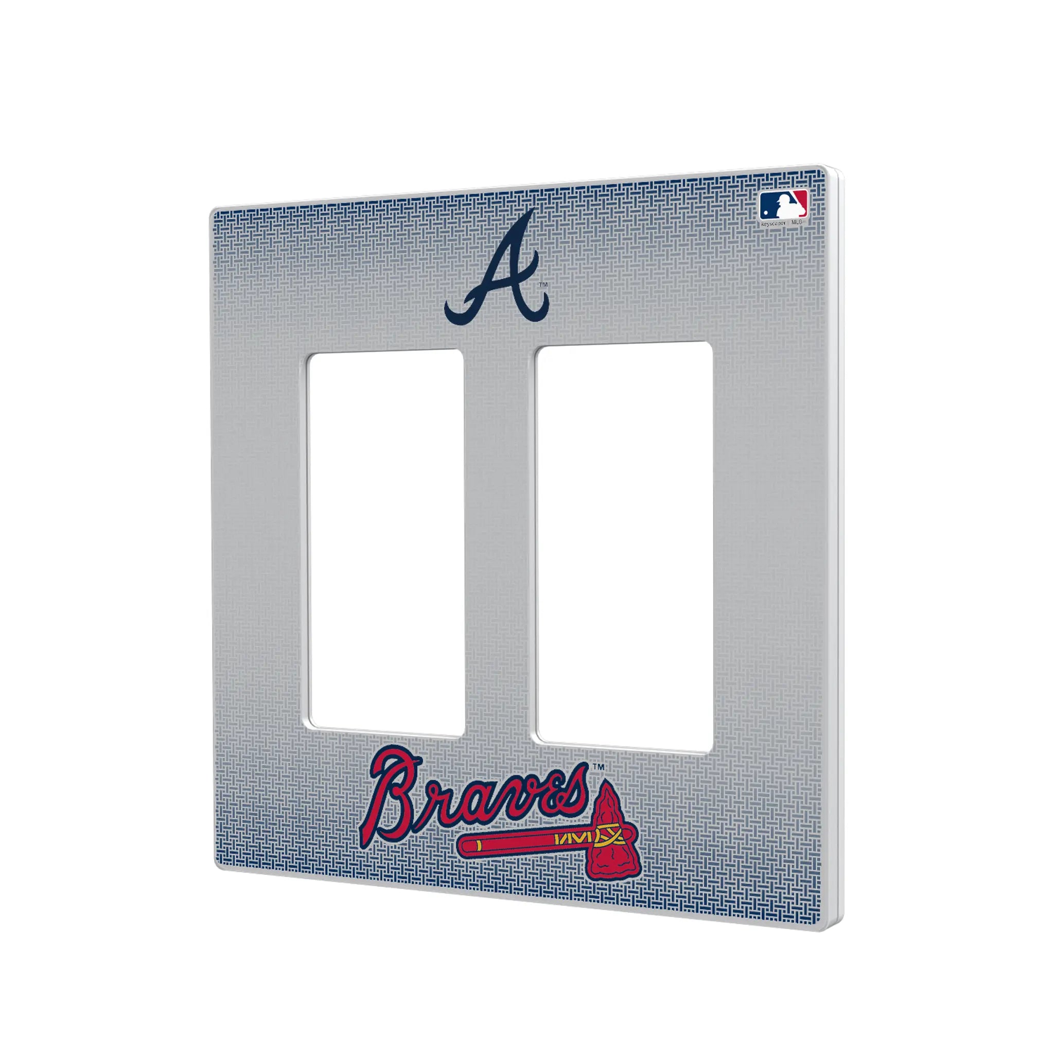 Atlanta Braves Linen Hidden-Screw Light Switch Plate