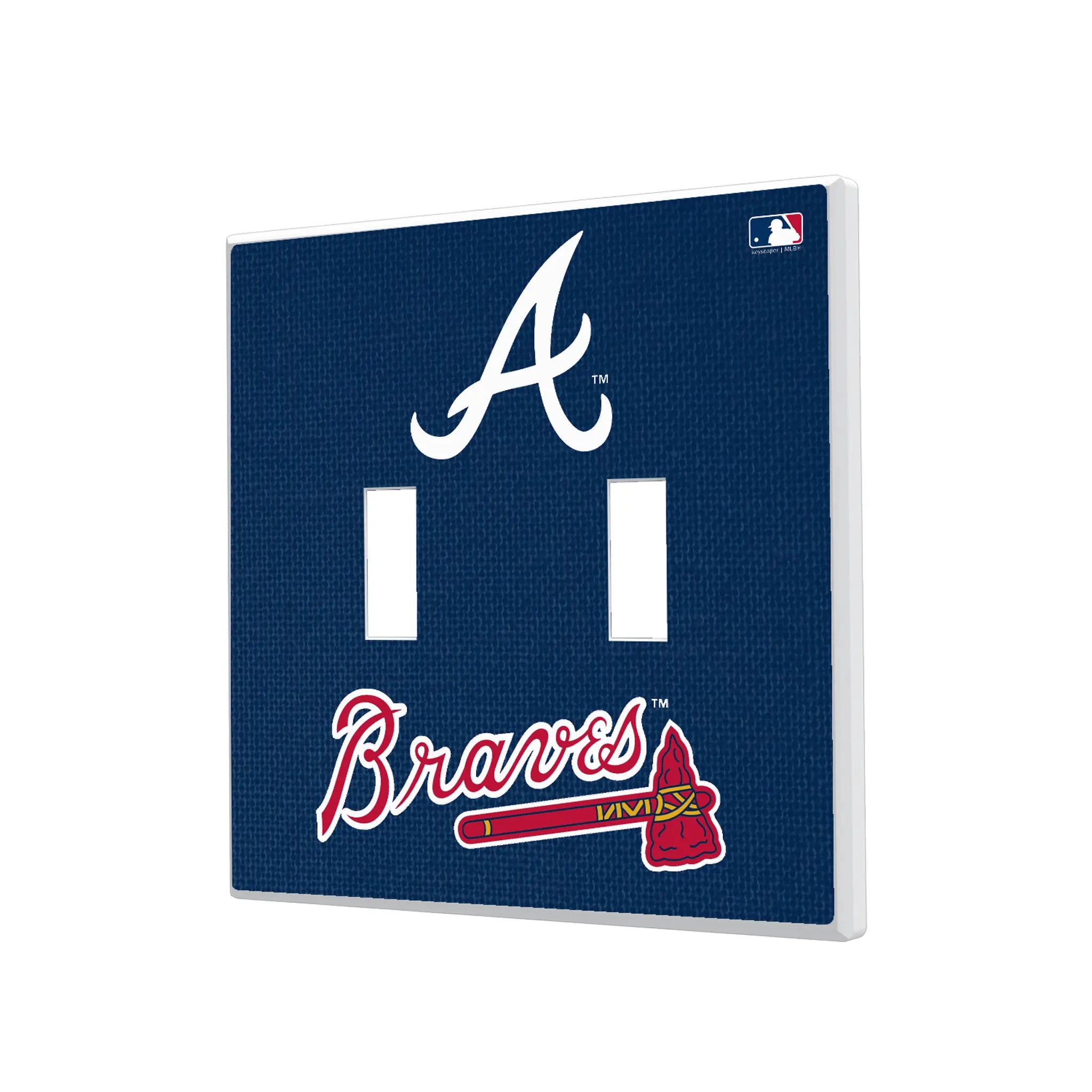 Atlanta Braves Solid Hidden-Screw Light Switch Plate