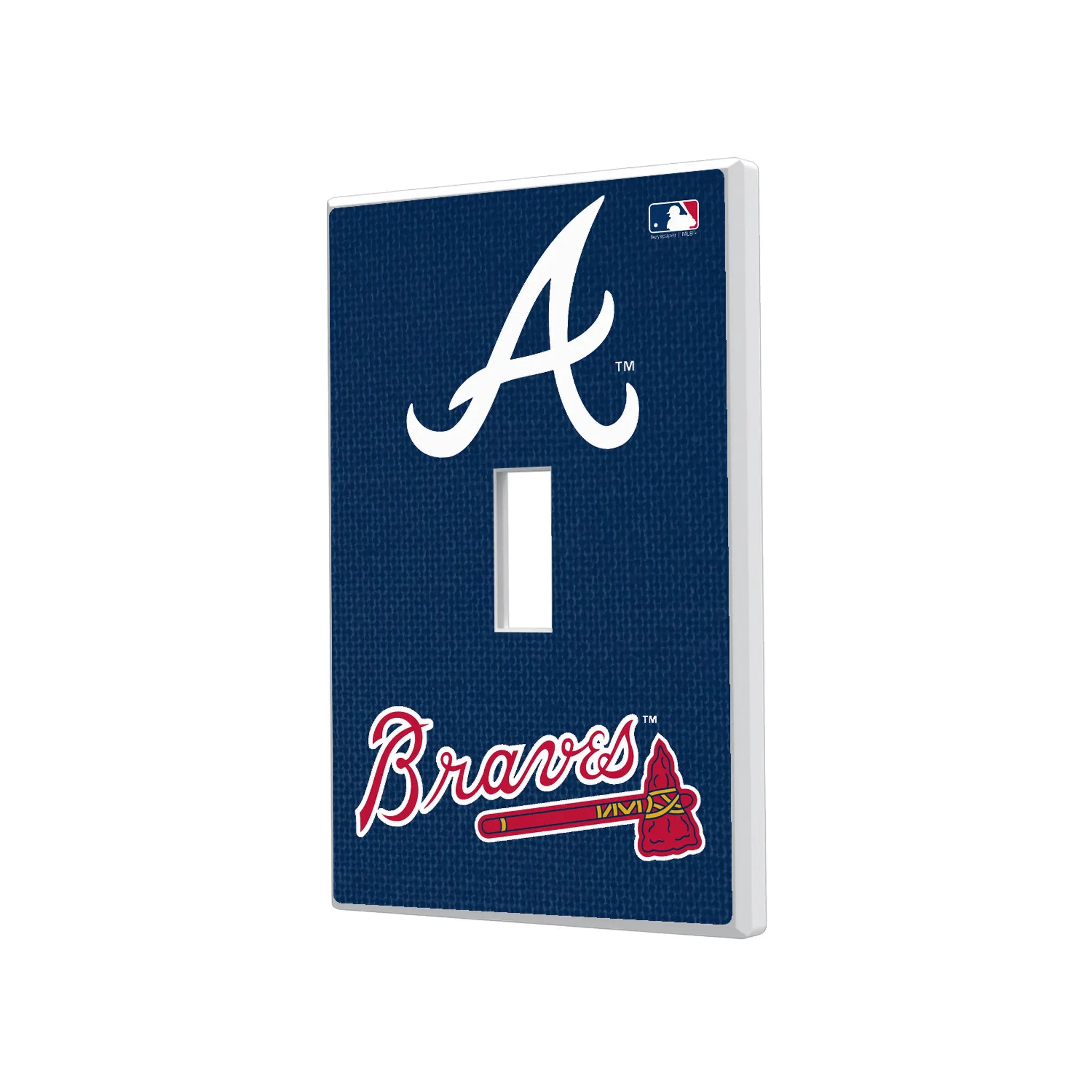 Atlanta Braves Solid Hidden-Screw Light Switch Plate