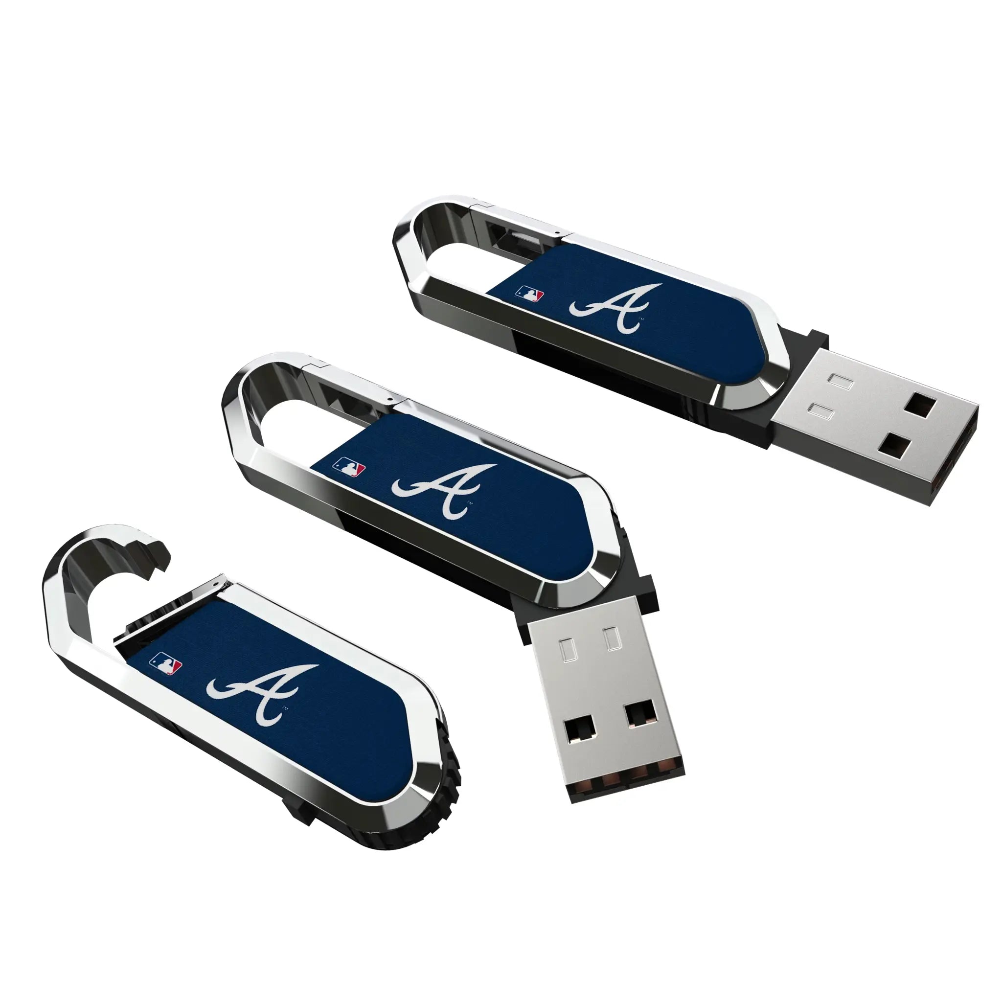 Atlanta Braves Solid USB 32GB Clip Style Flash Drive