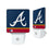 Atlanta Braves Stripe Night Light 2-Pack